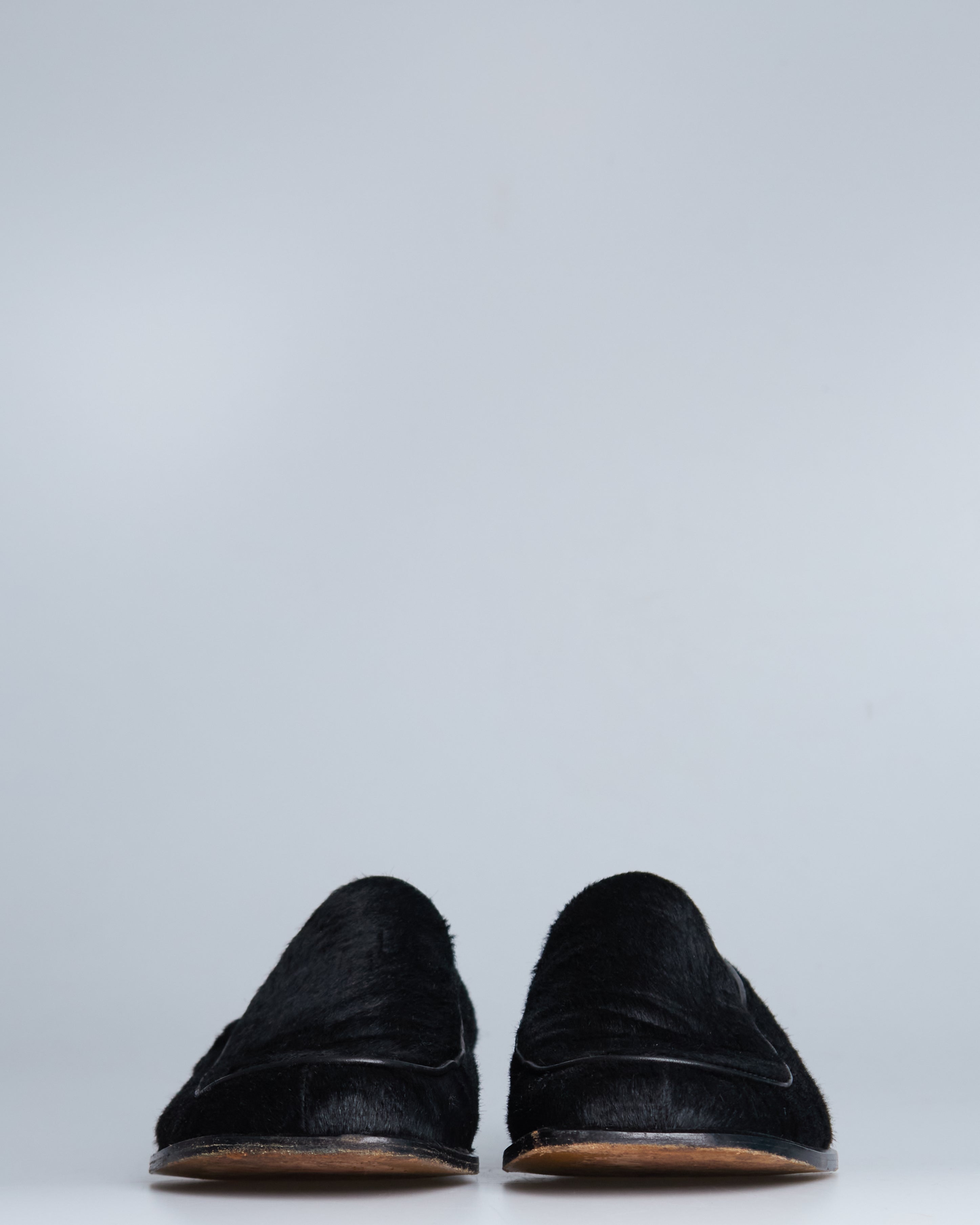 Fendi textured calf hair loafers