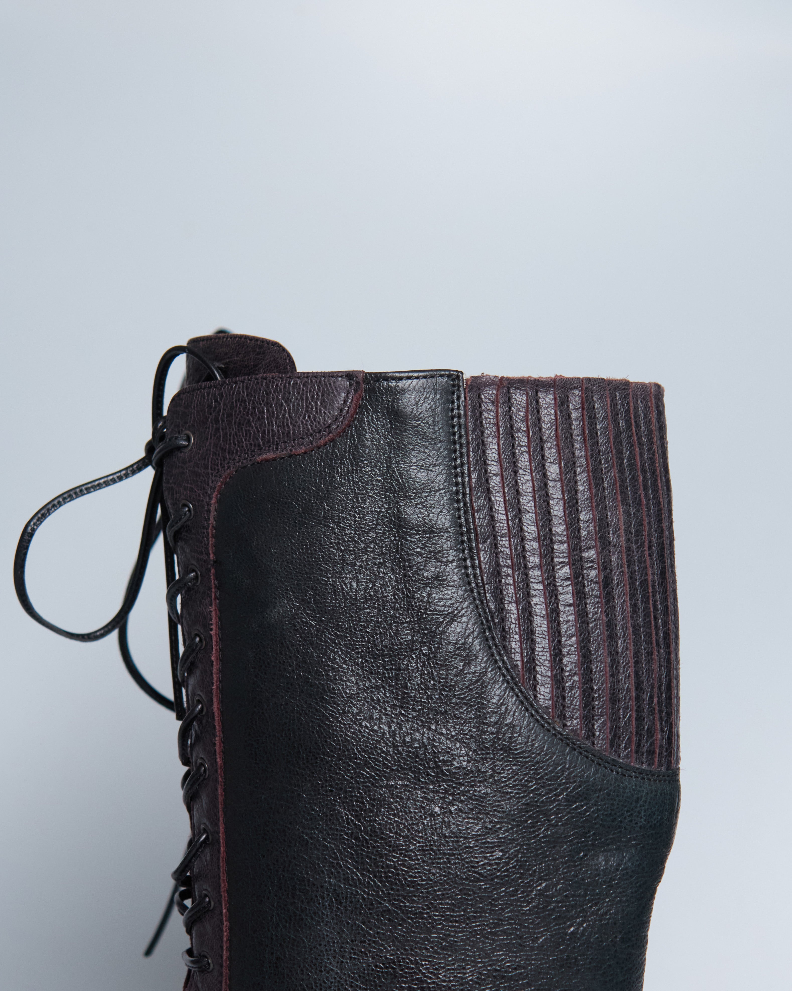 Miu Miu corset-style lace-up knee-high boots