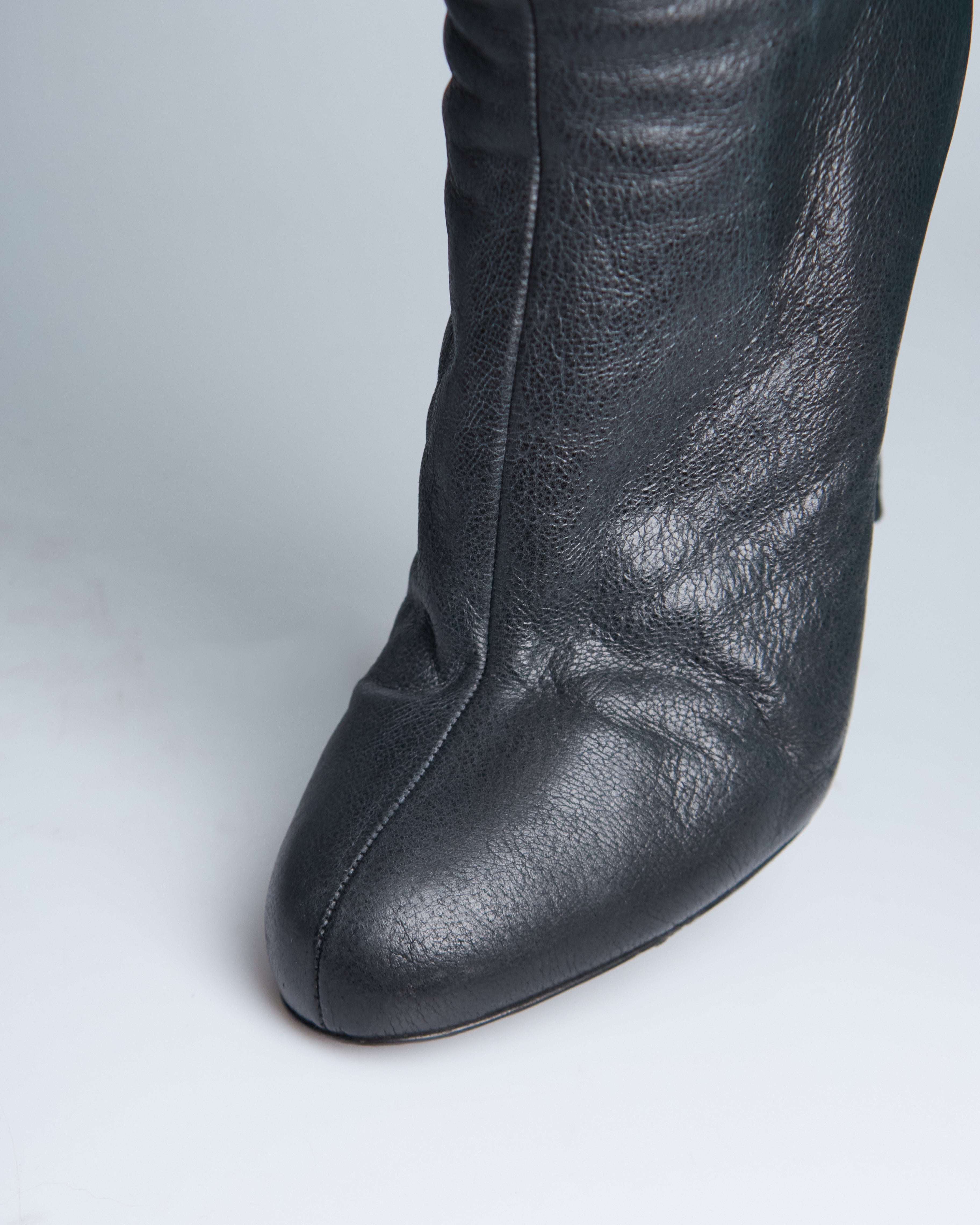 Miu Miu corset-style lace-up knee-high boots