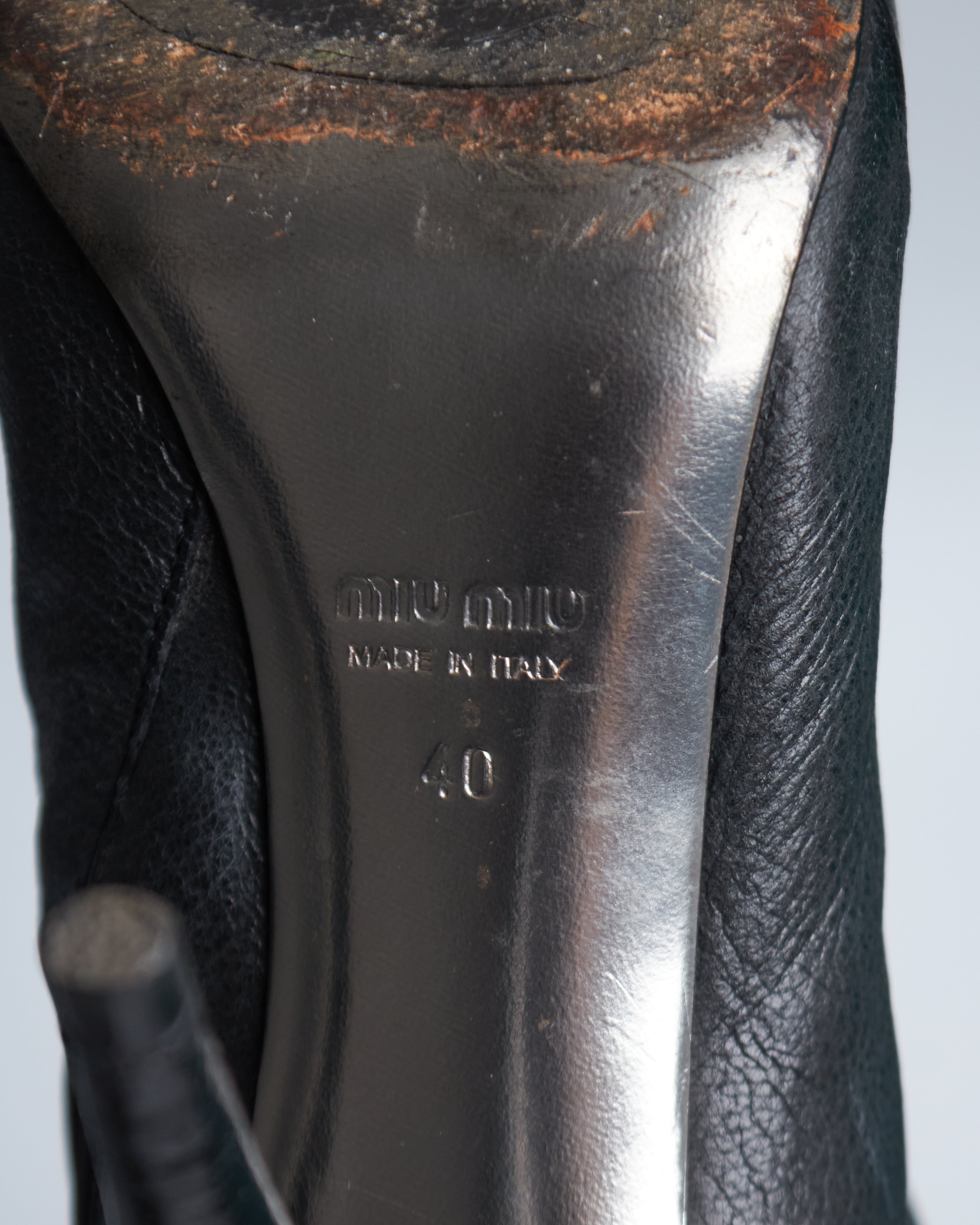 Miu Miu corset-style lace-up knee-high boots