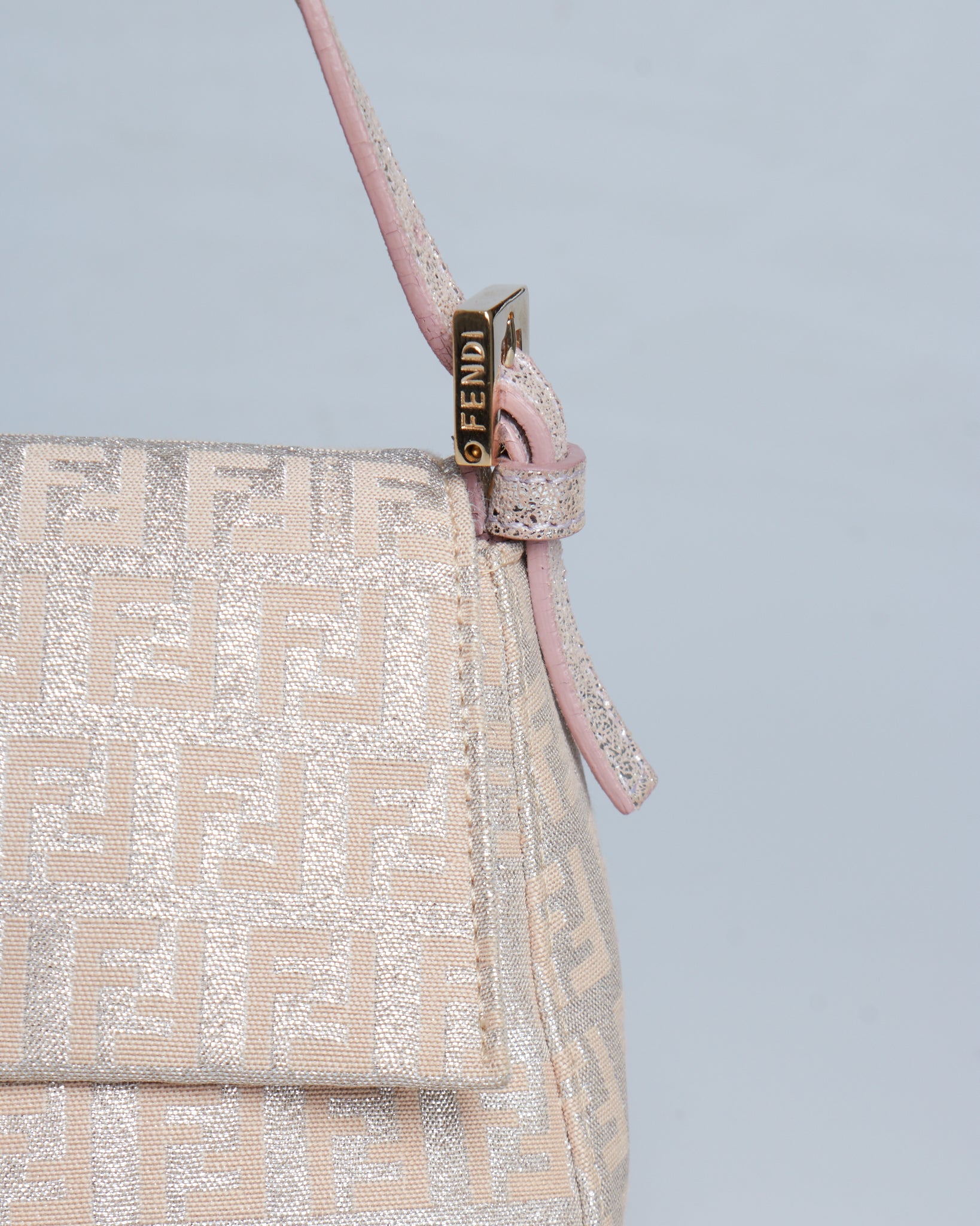 Fendi Metallic Zucca Mini Baguette