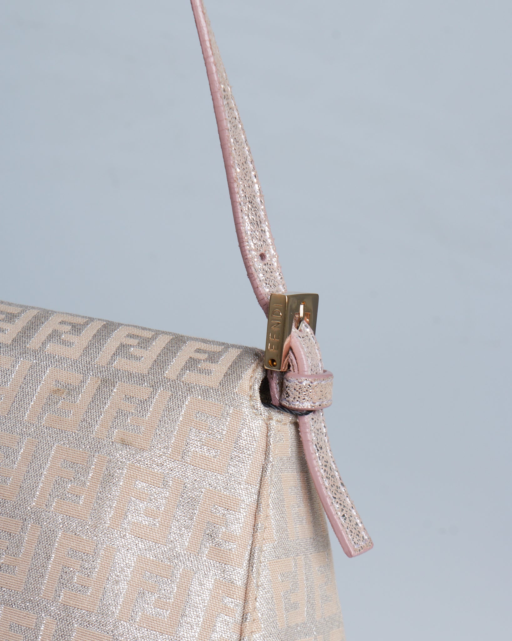 Fendi Metallic Zucca Mini Baguette