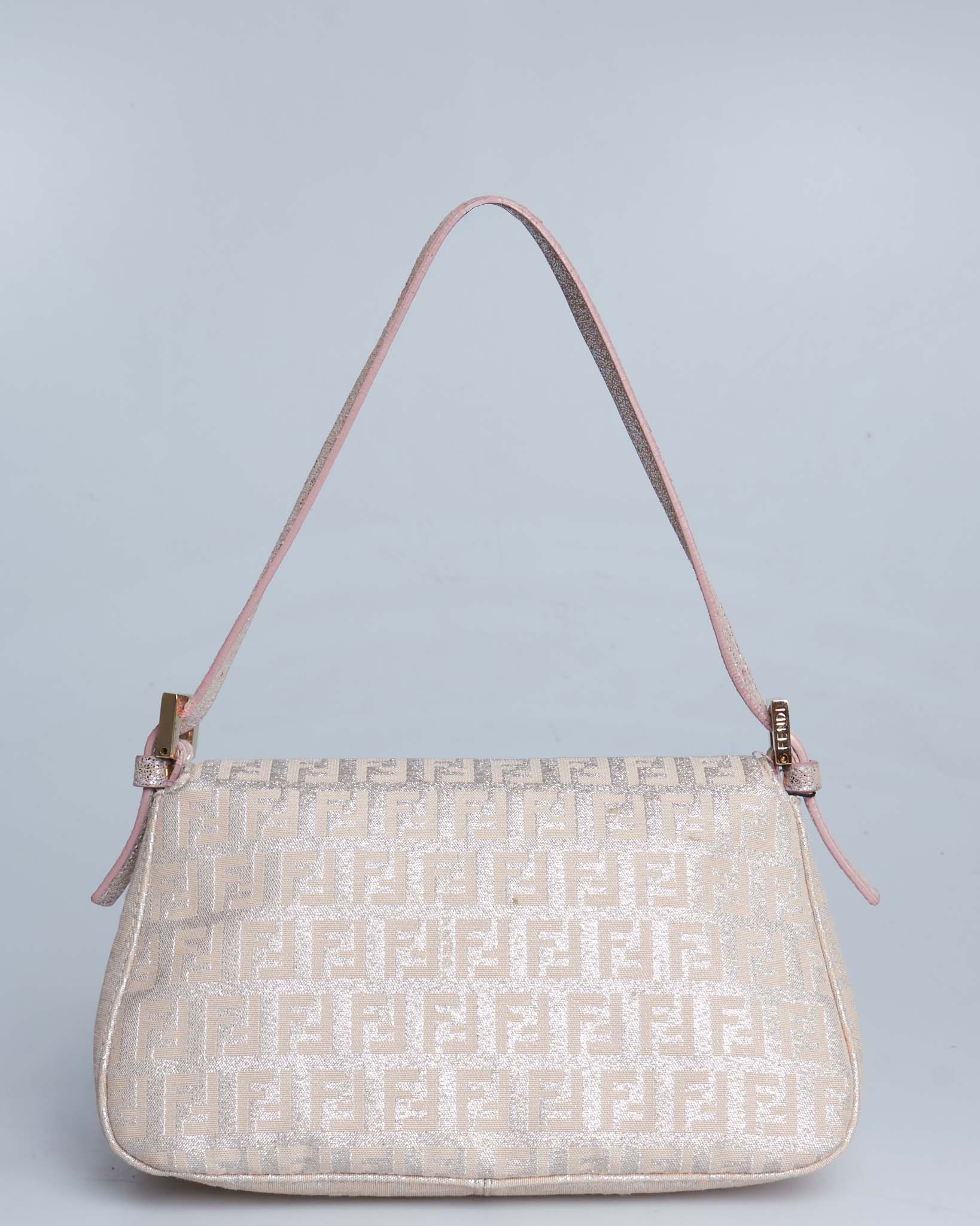 Fendi Metallic Zucca Mini Baguette