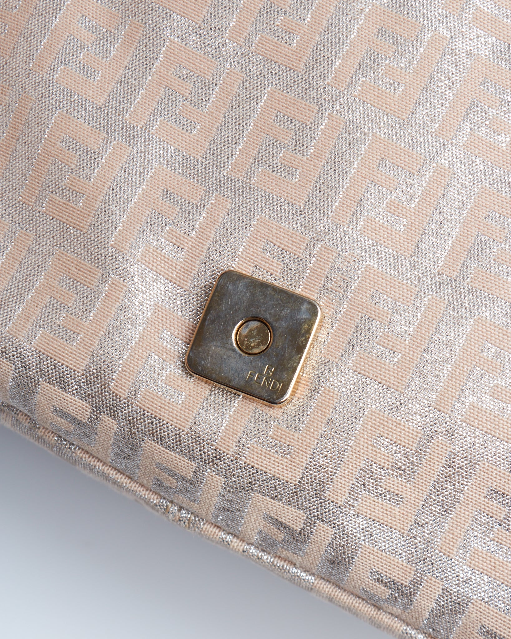 Fendi Metallic Zucca Mini Baguette