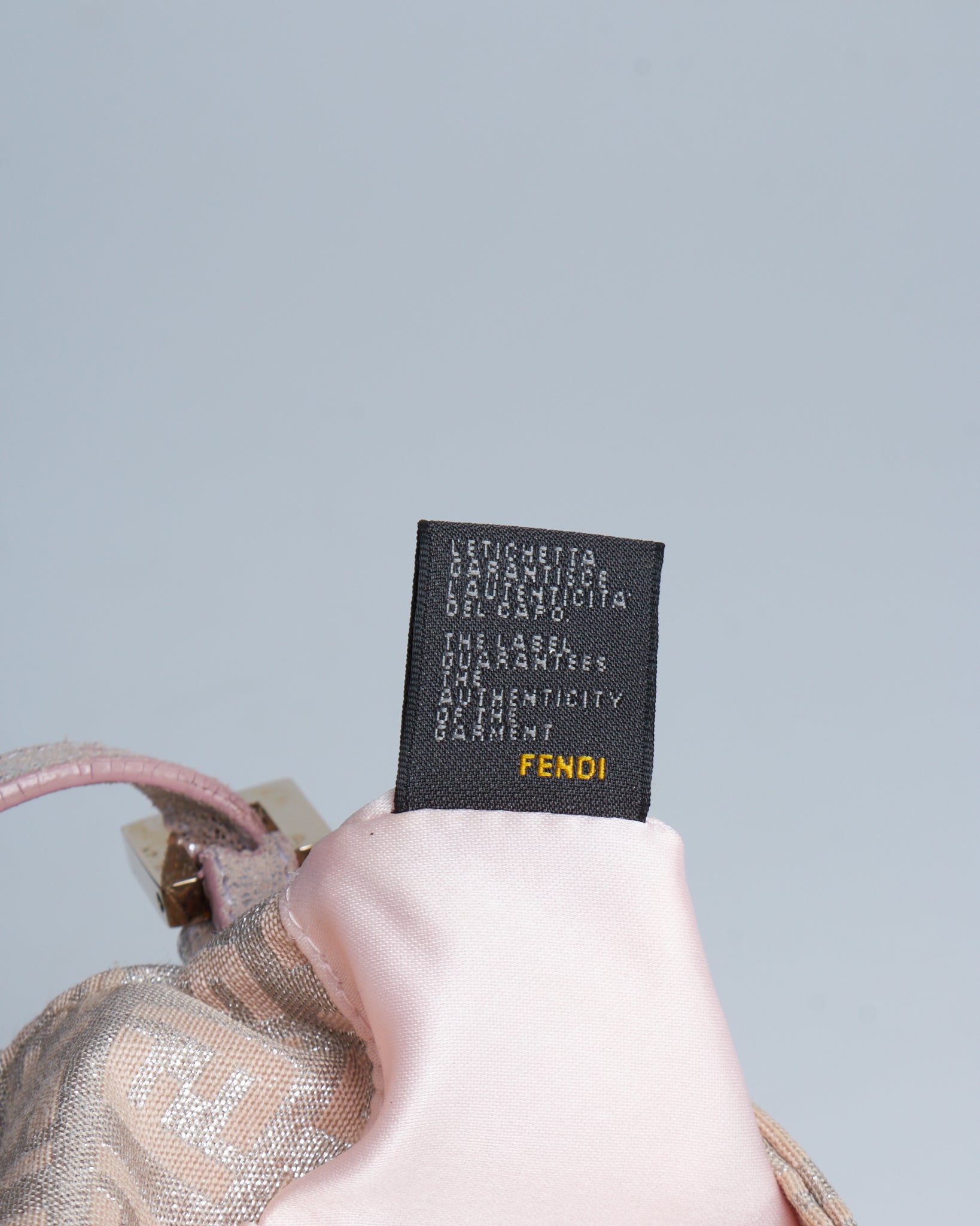 Fendi Metallic Zucca Mini Baguette