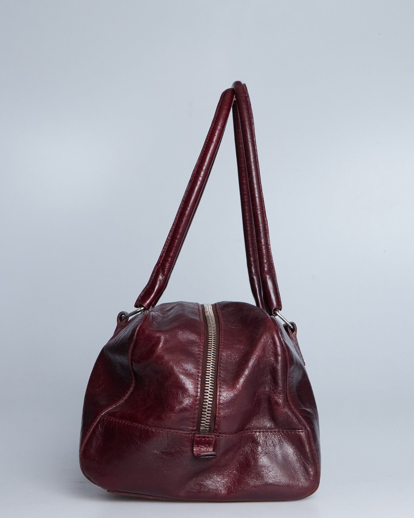 Miu Miu Burgundy Leather Shoulder Bag
