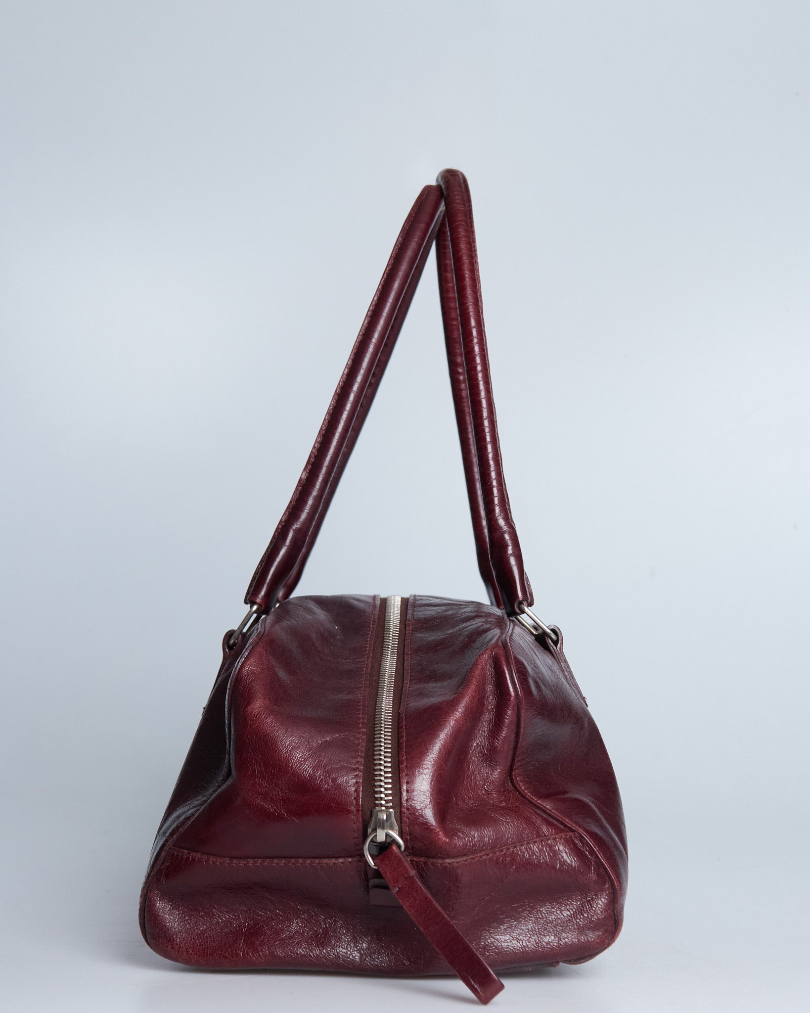 Miu Miu Burgundy Leather Shoulder Bag