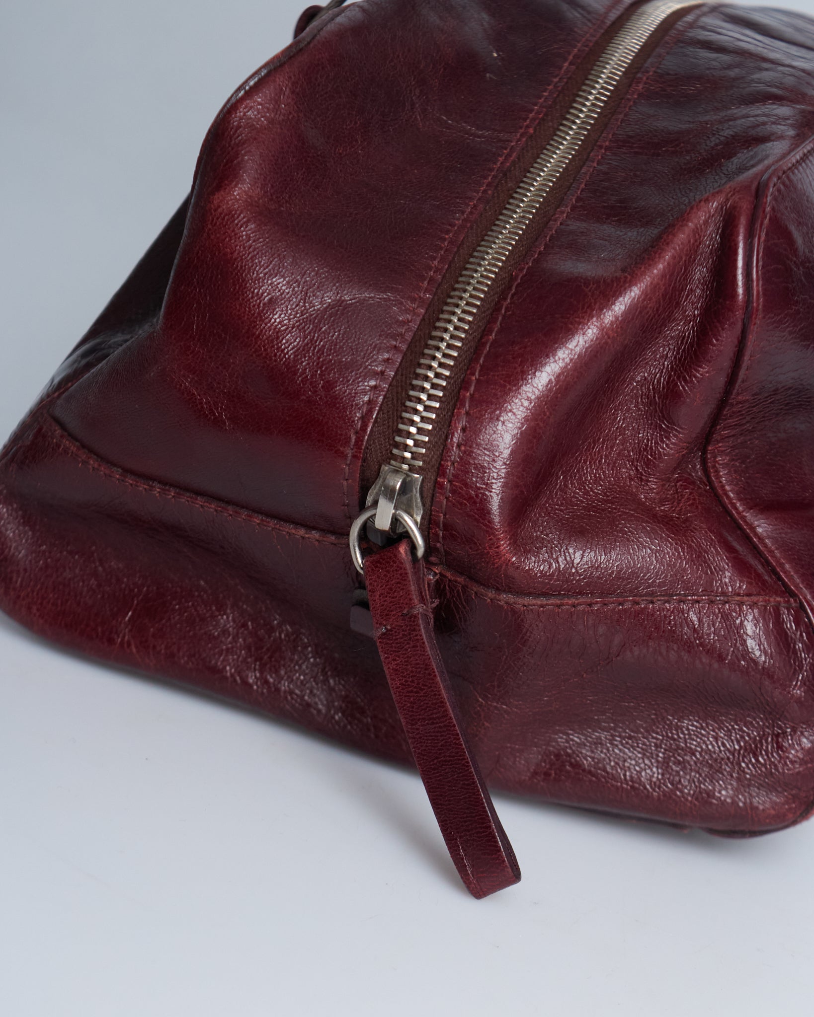 Miu Miu Burgundy Leather Shoulder Bag