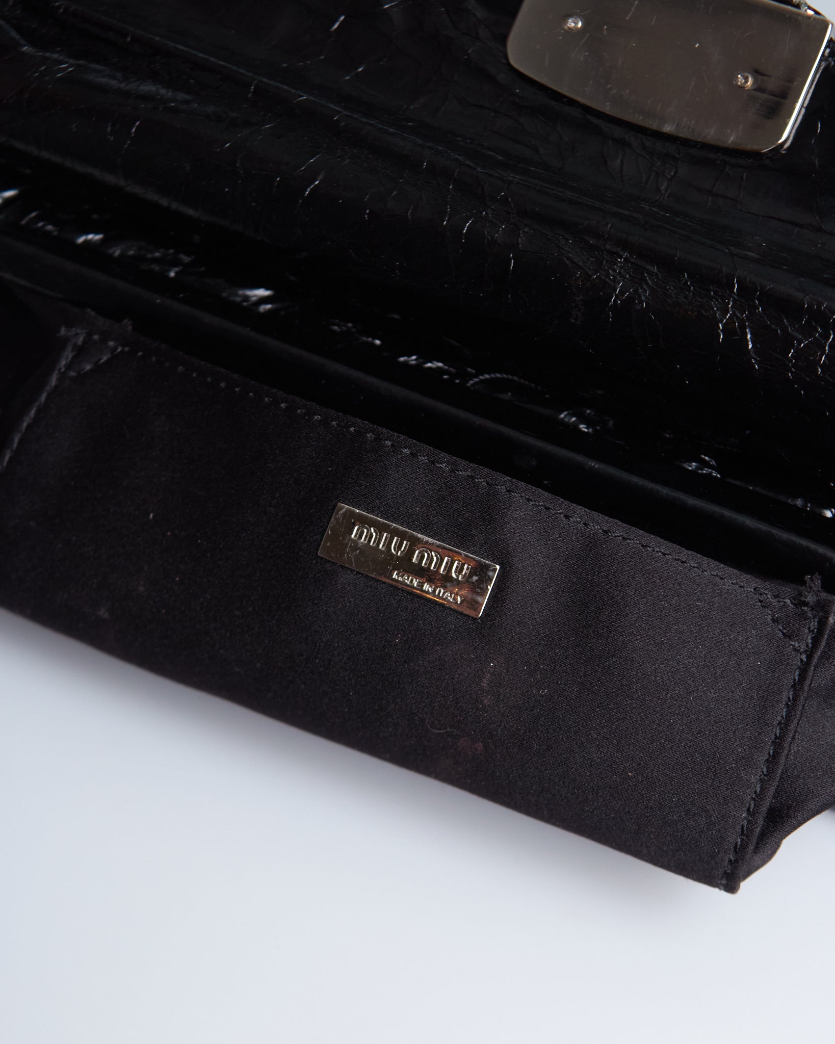 Miu Miu Ruched Leather Shoulder Bag