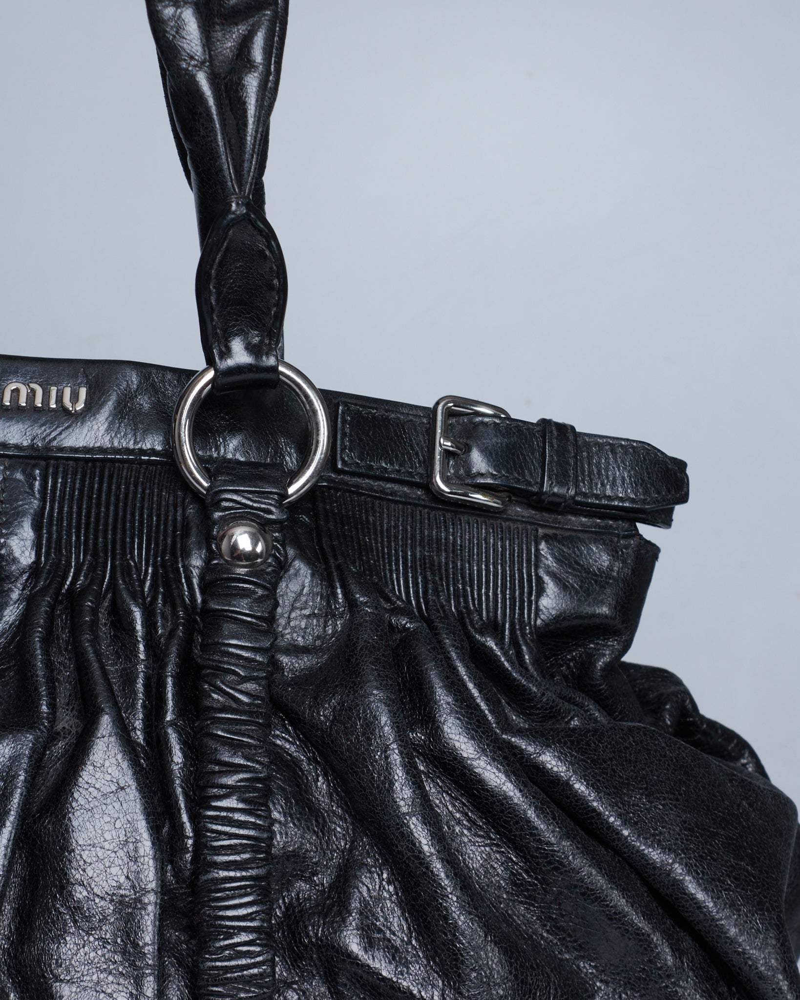 Miu Miu Ruched Shoulder Bag