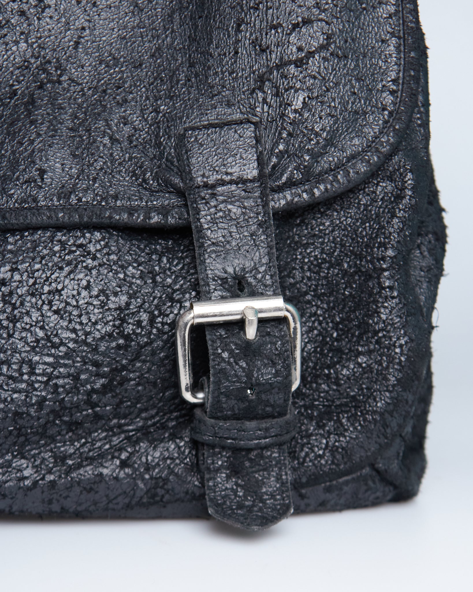 Ann Demeulemeester Distressed Leather Shoulder Bag