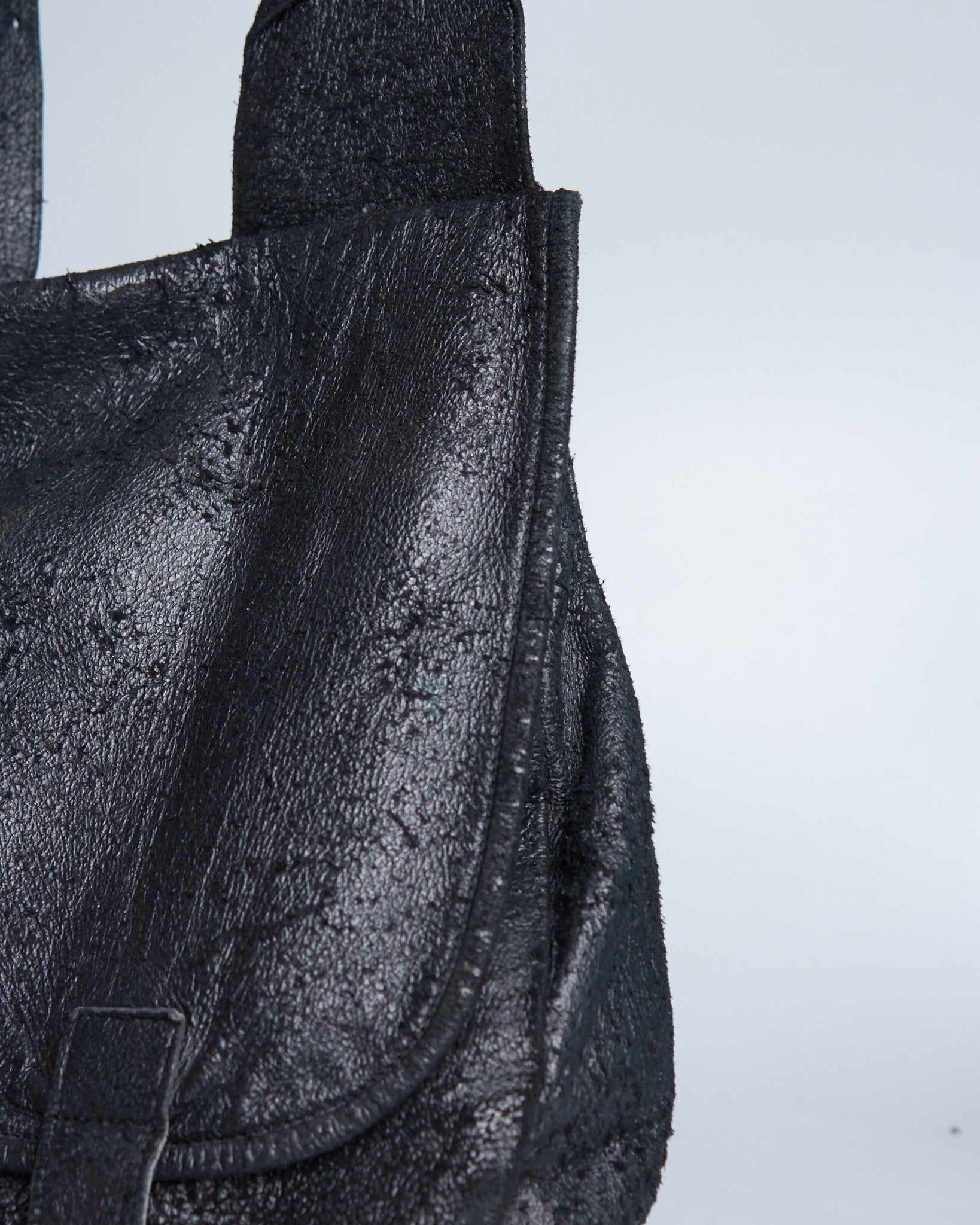 Ann Demeulemeester Distressed Leather Shoulder Bag