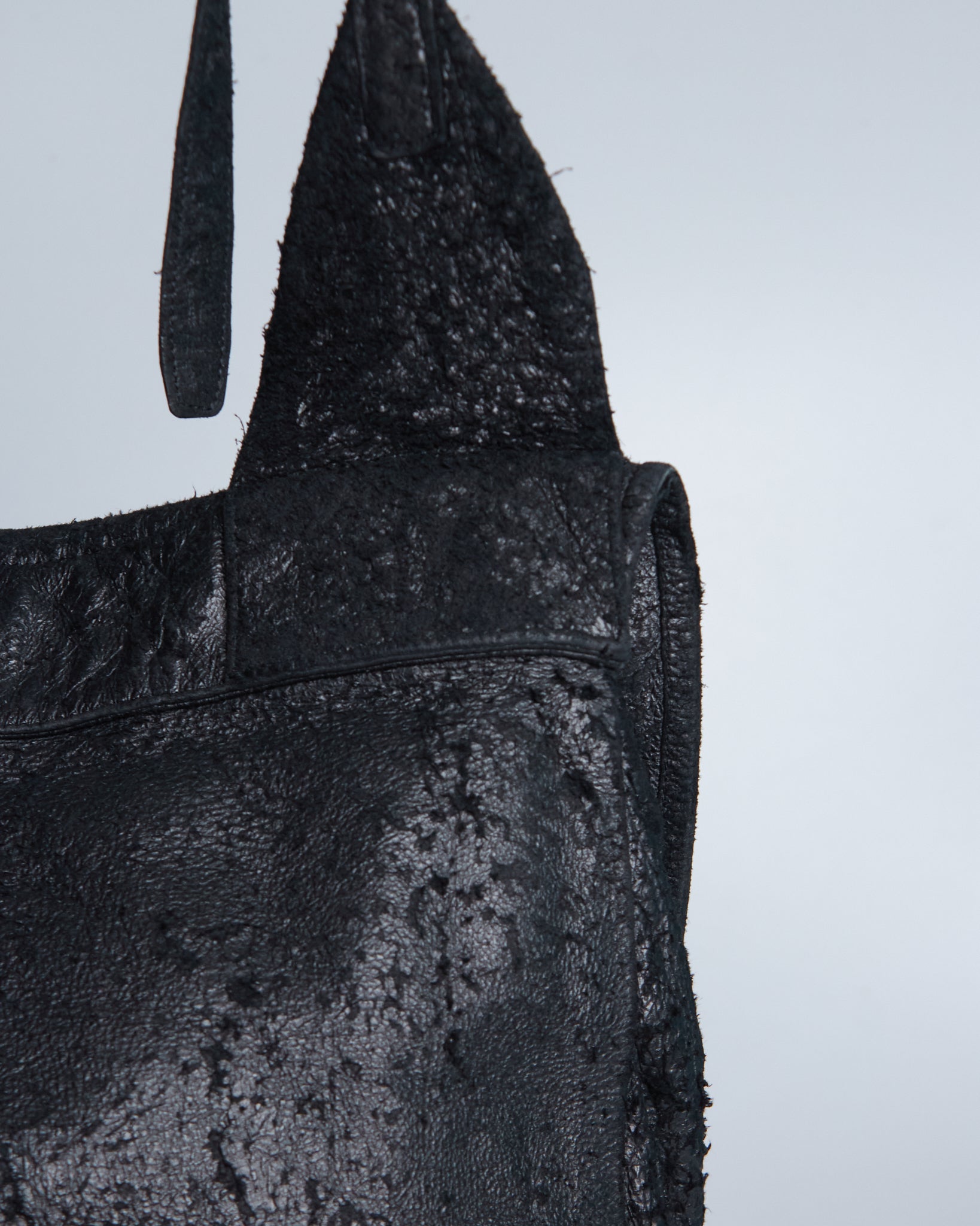 Ann Demeulemeester Distressed Leather Shoulder Bag