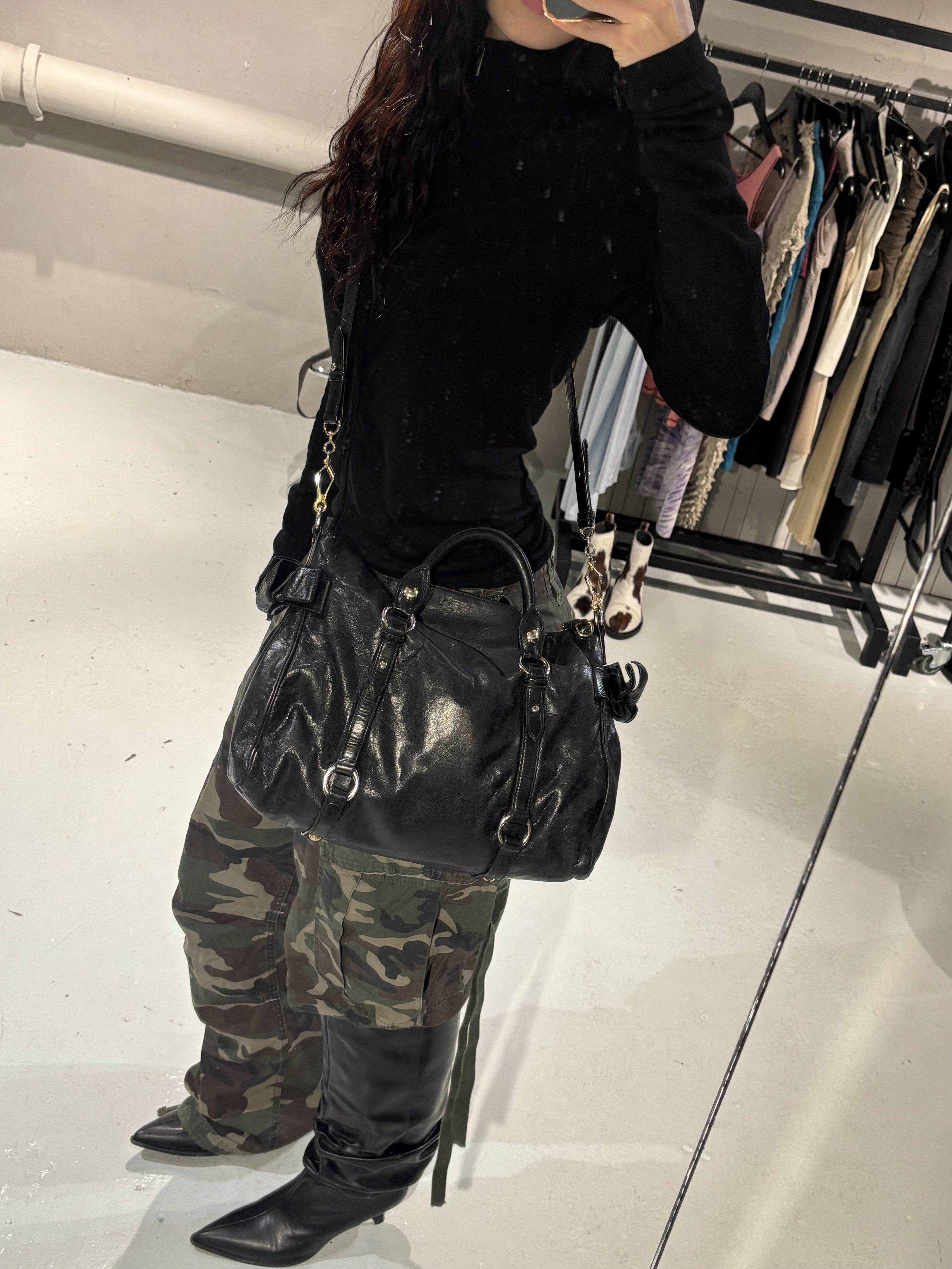 Miu Miu Vitello Lux Bow