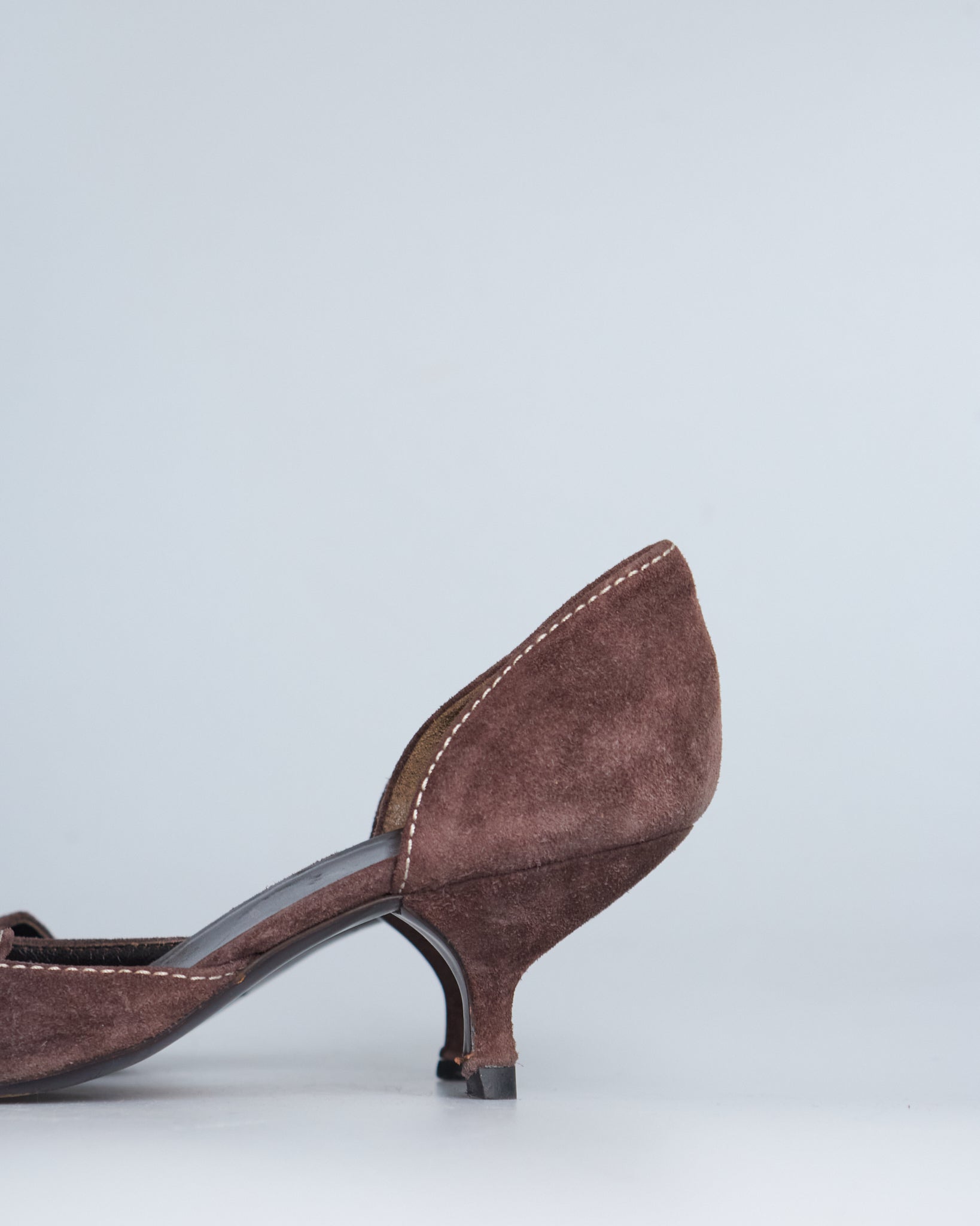 Prada suede d'orsay kitten heels