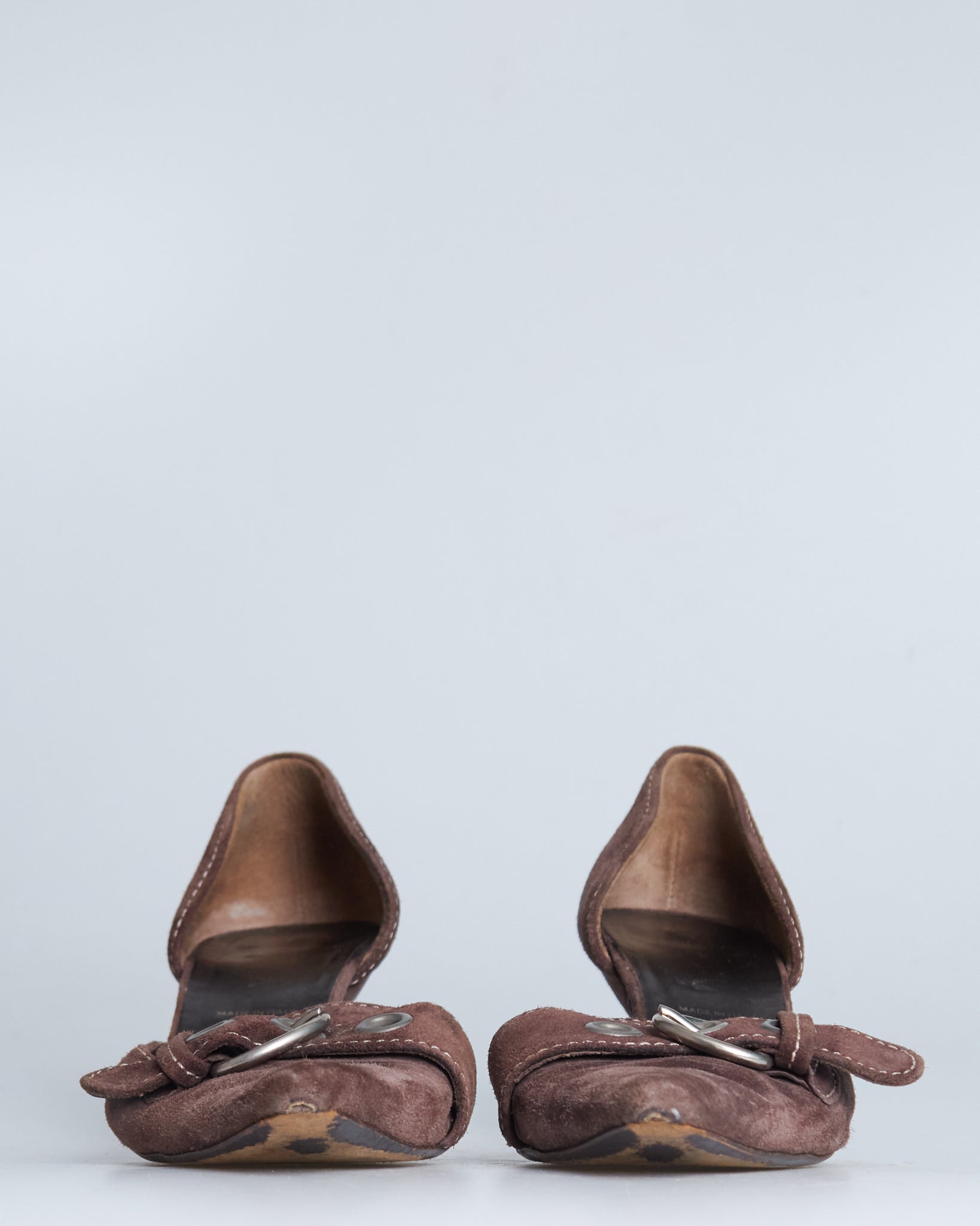 Prada suede d'orsay kitten heels