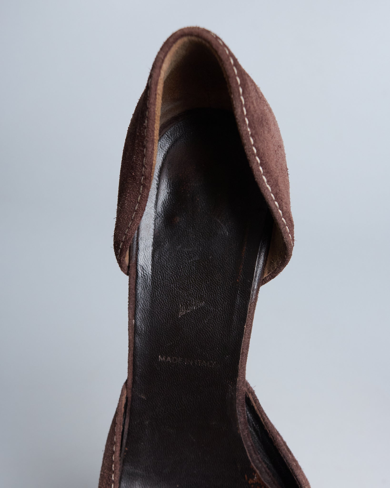 Prada suede d'orsay kitten heels