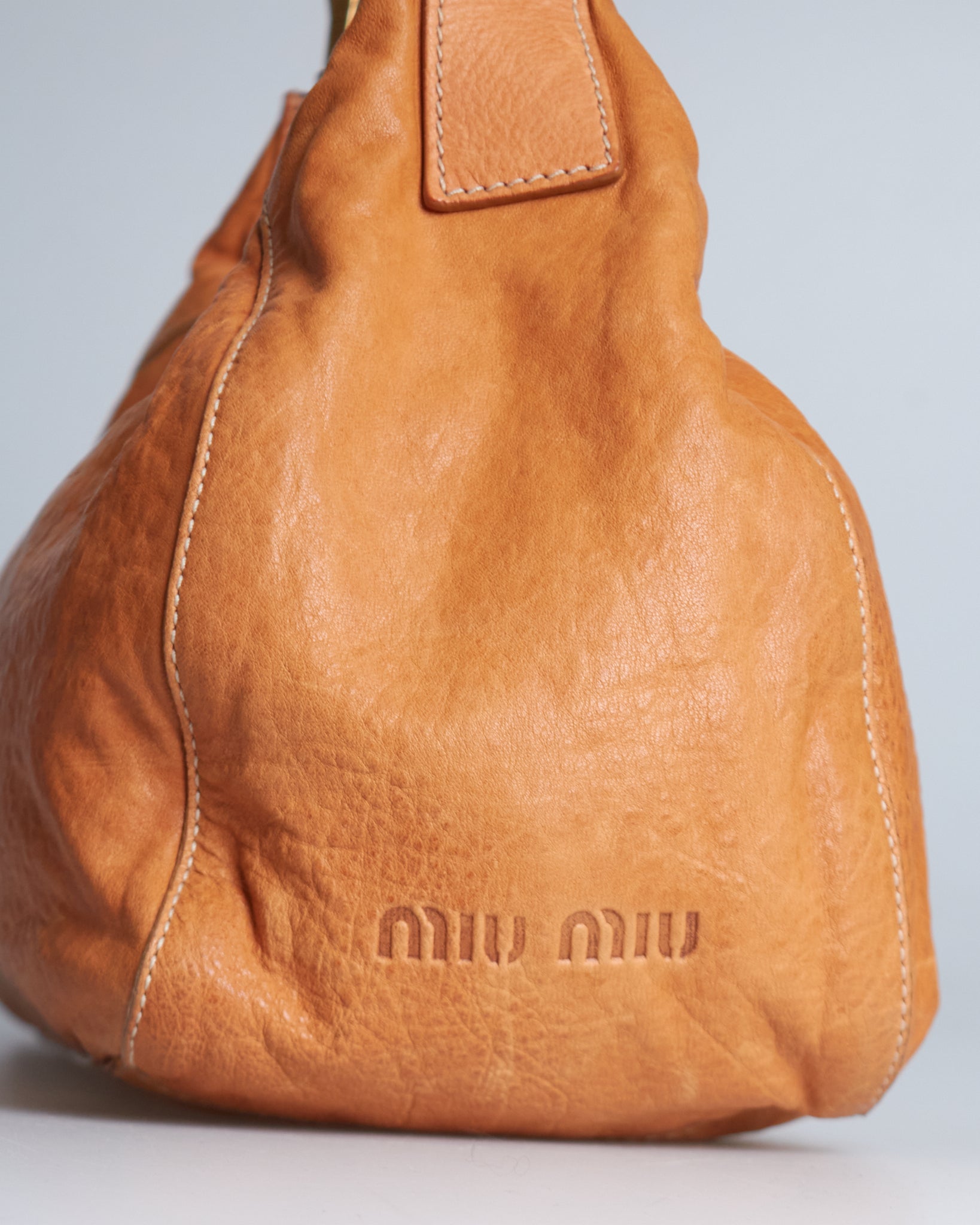 Miu Miu Leather Bamboo Handle Bag