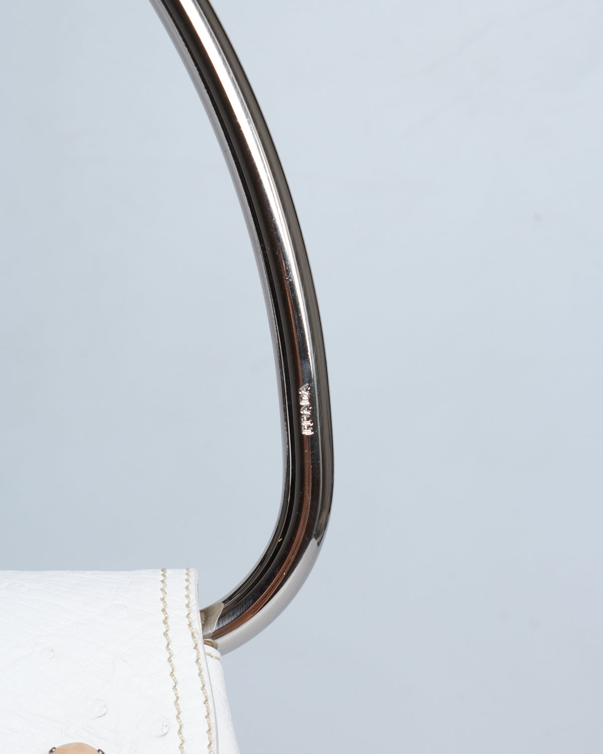 Prada Ostrich Vitello Daino Shoulder Bag