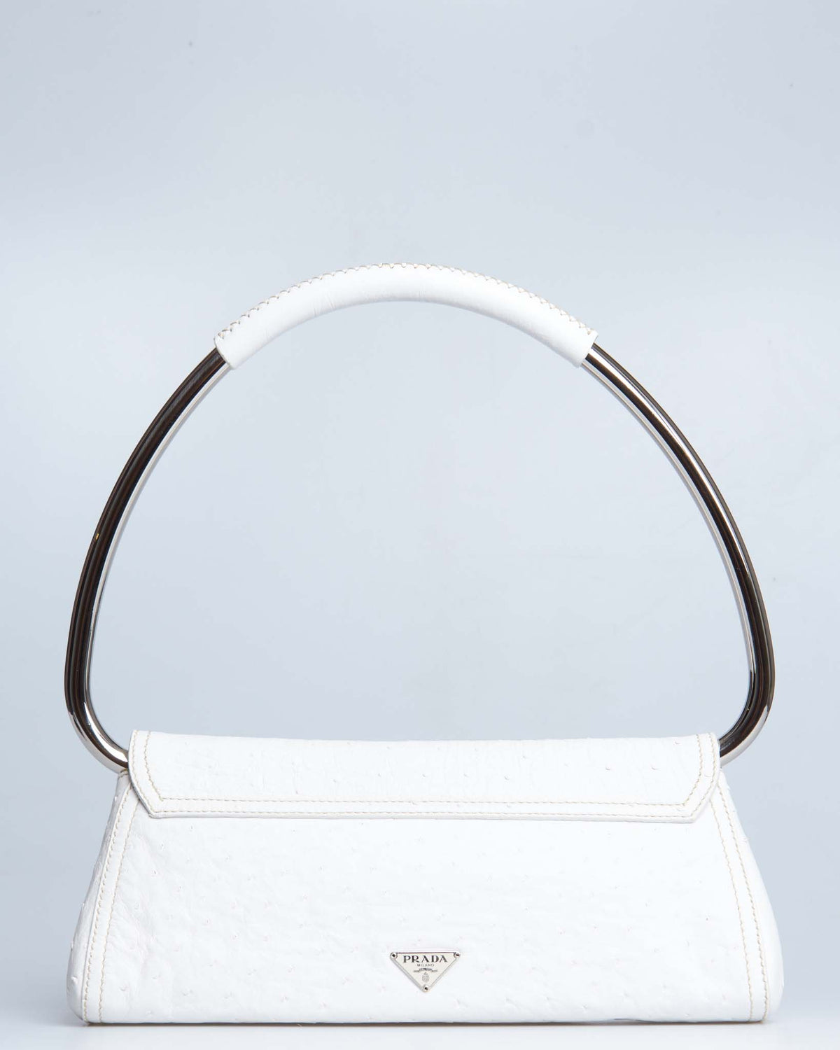 Prada Ostrich Vitello Daino Shoulder Bag