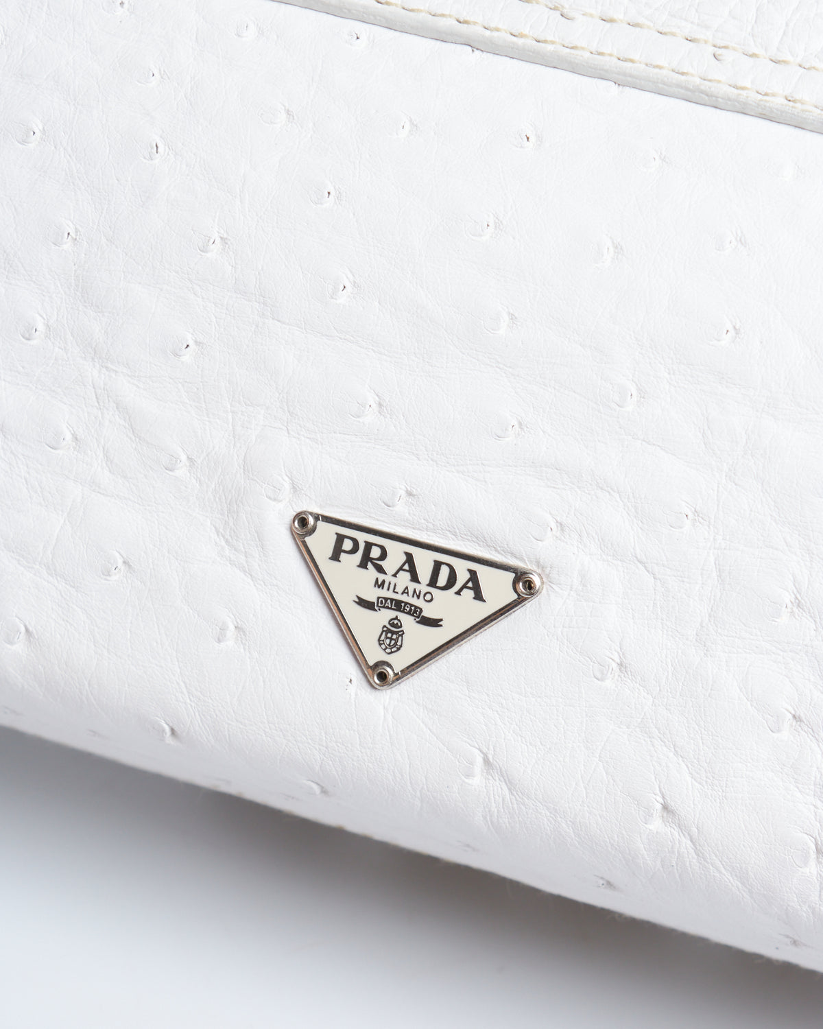 Prada Ostrich Vitello Daino Shoulder Bag