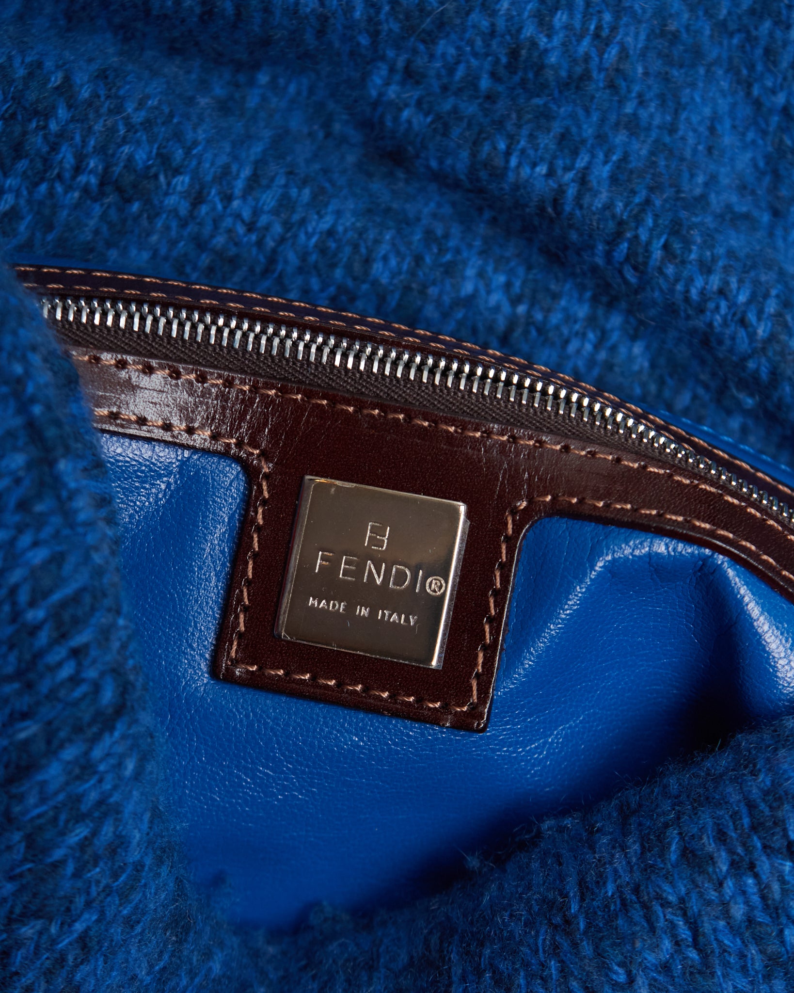 Fendi Mamma Baguette Knit Bag