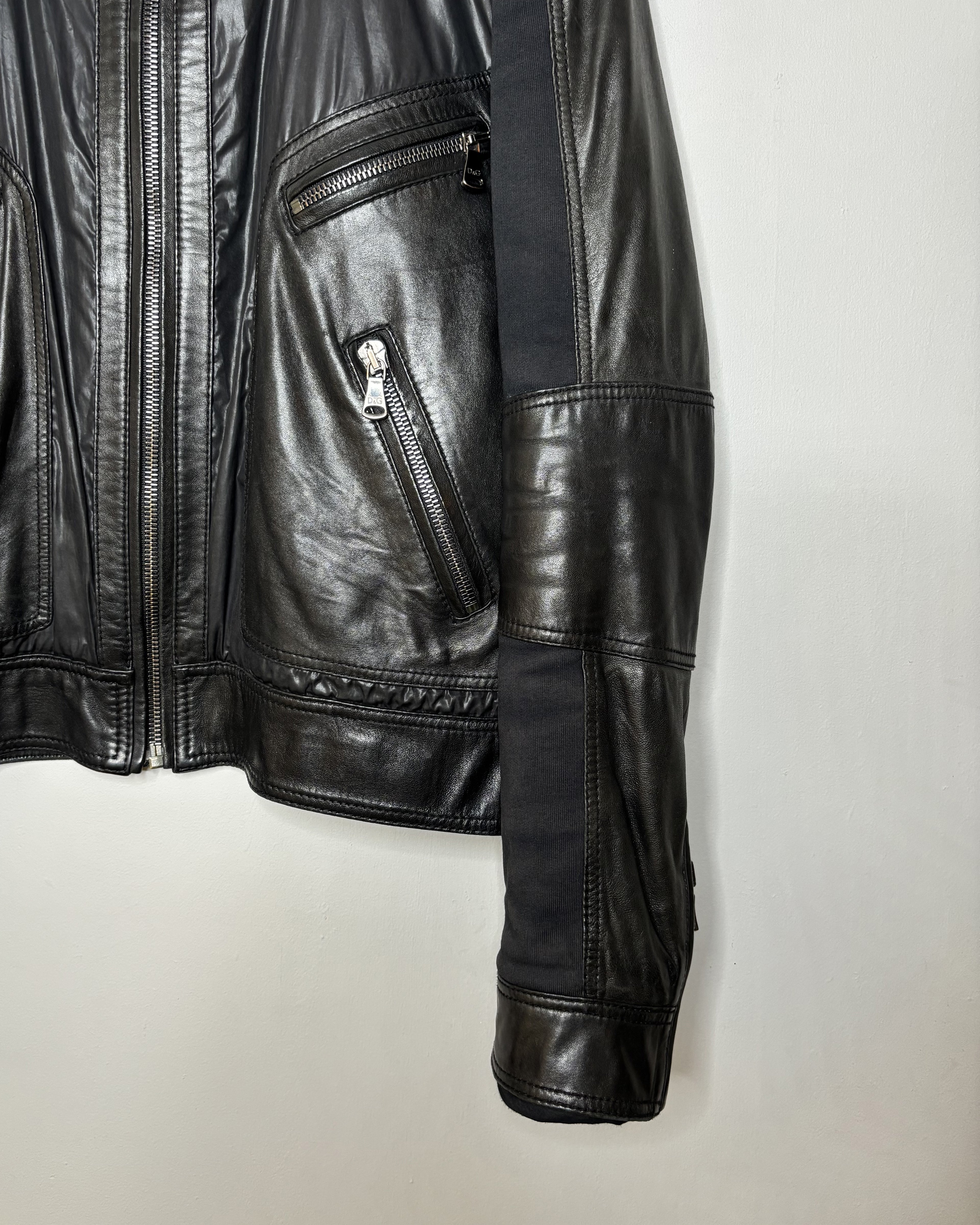 Dolce & Gabbana 00s Multi-Zip Leather Jacket