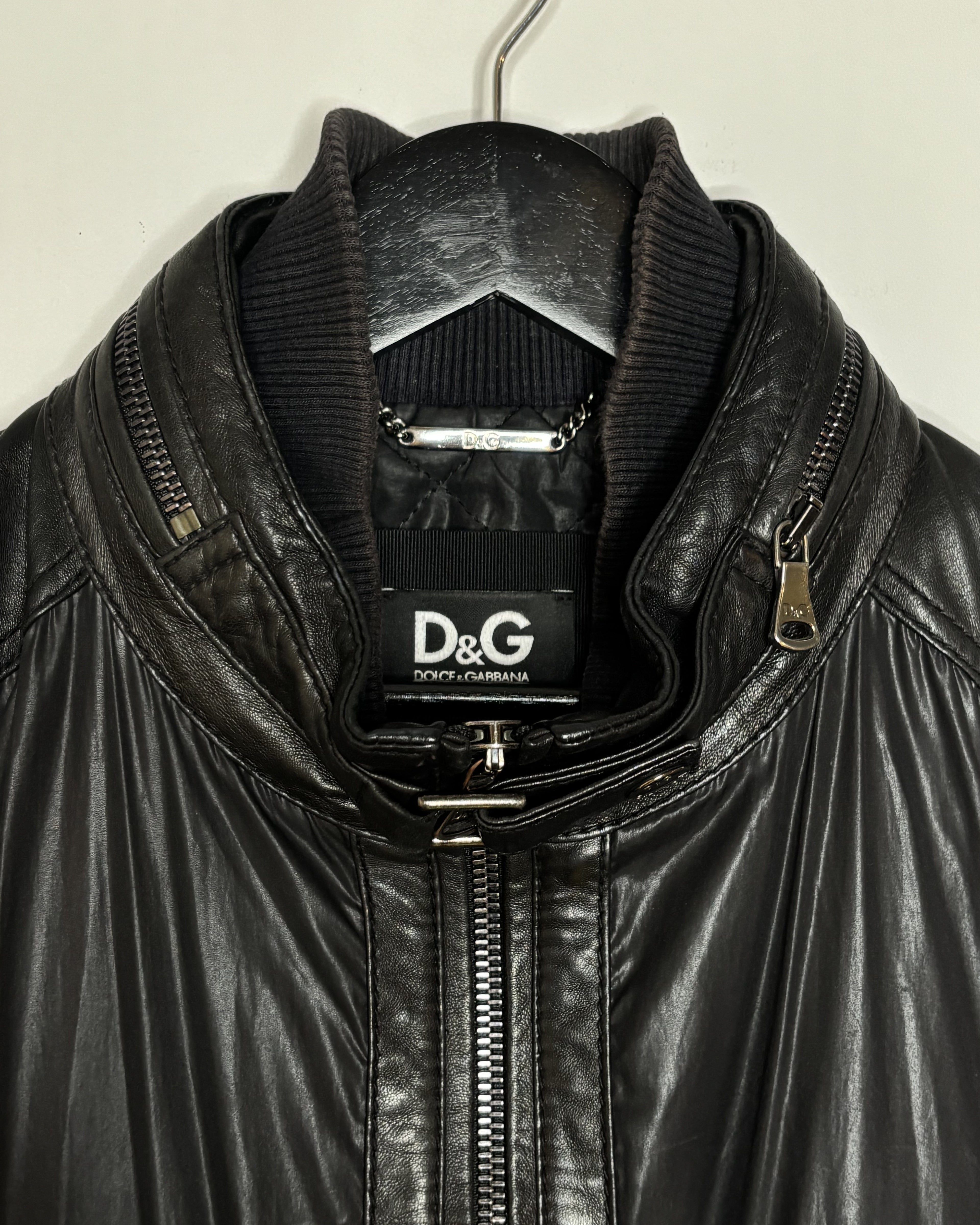 Dolce & Gabbana 00s Multi-Zip Leather Jacket