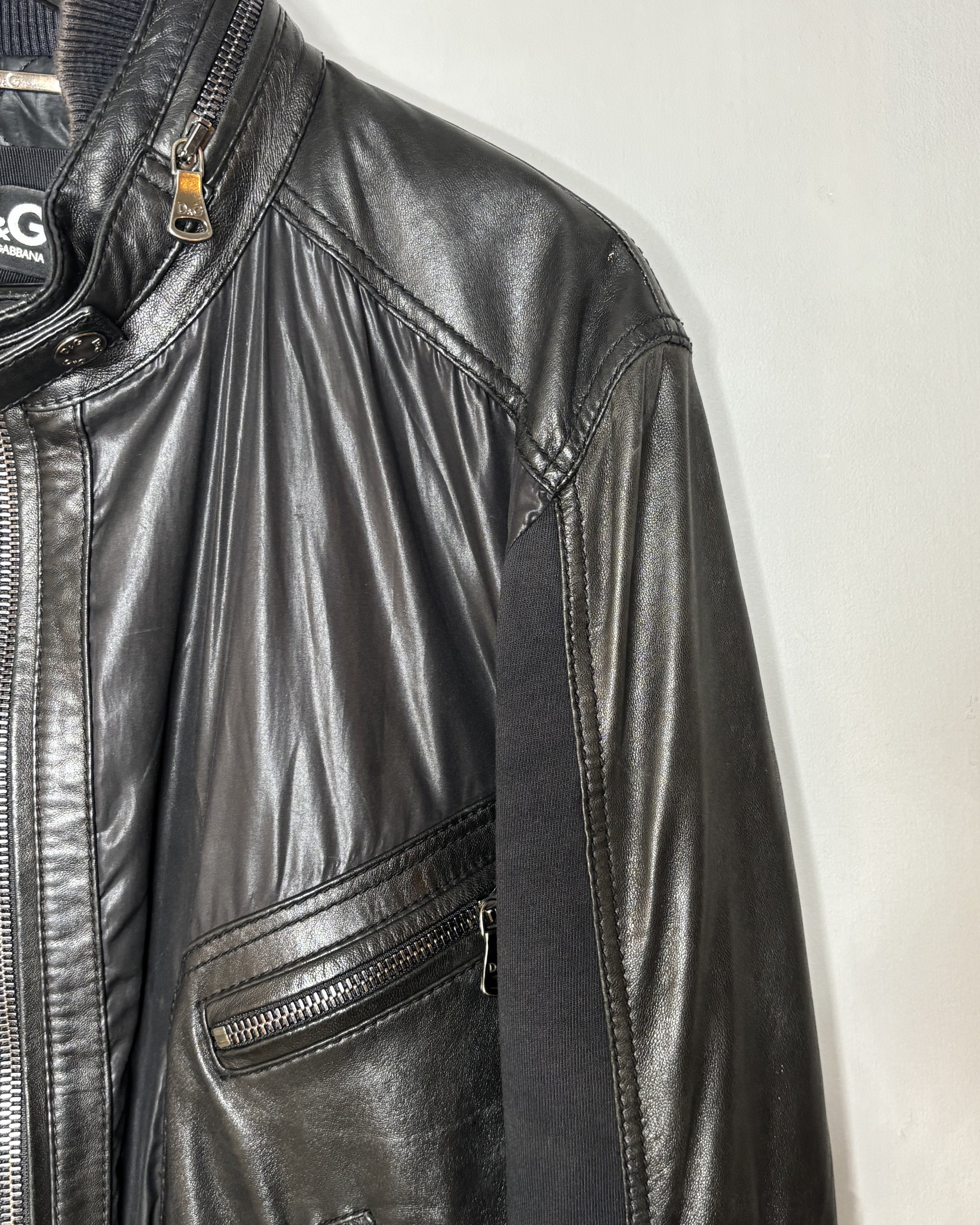 Dolce & Gabbana 00s Multi-Zip Leather Jacket
