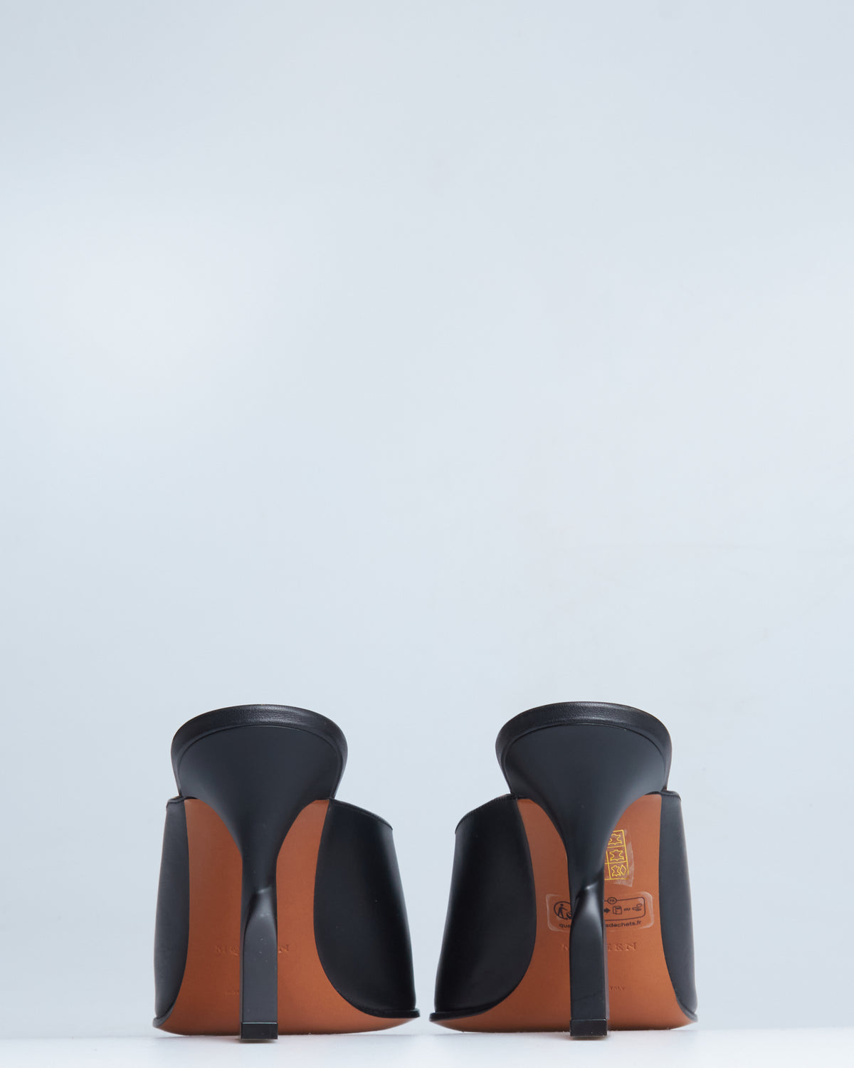 Alexander McQueen leather swivel mules