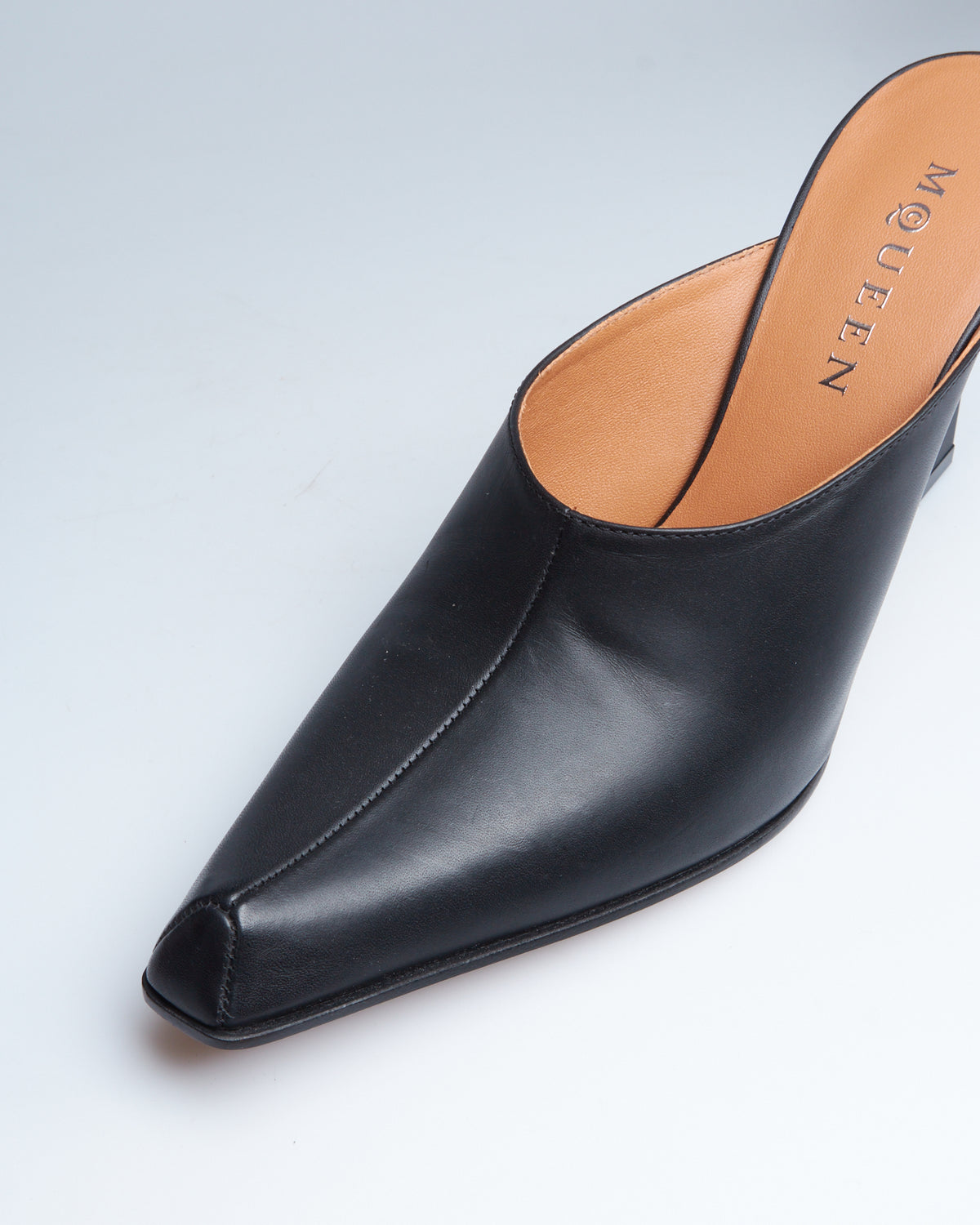 Alexander McQueen leather swivel mules