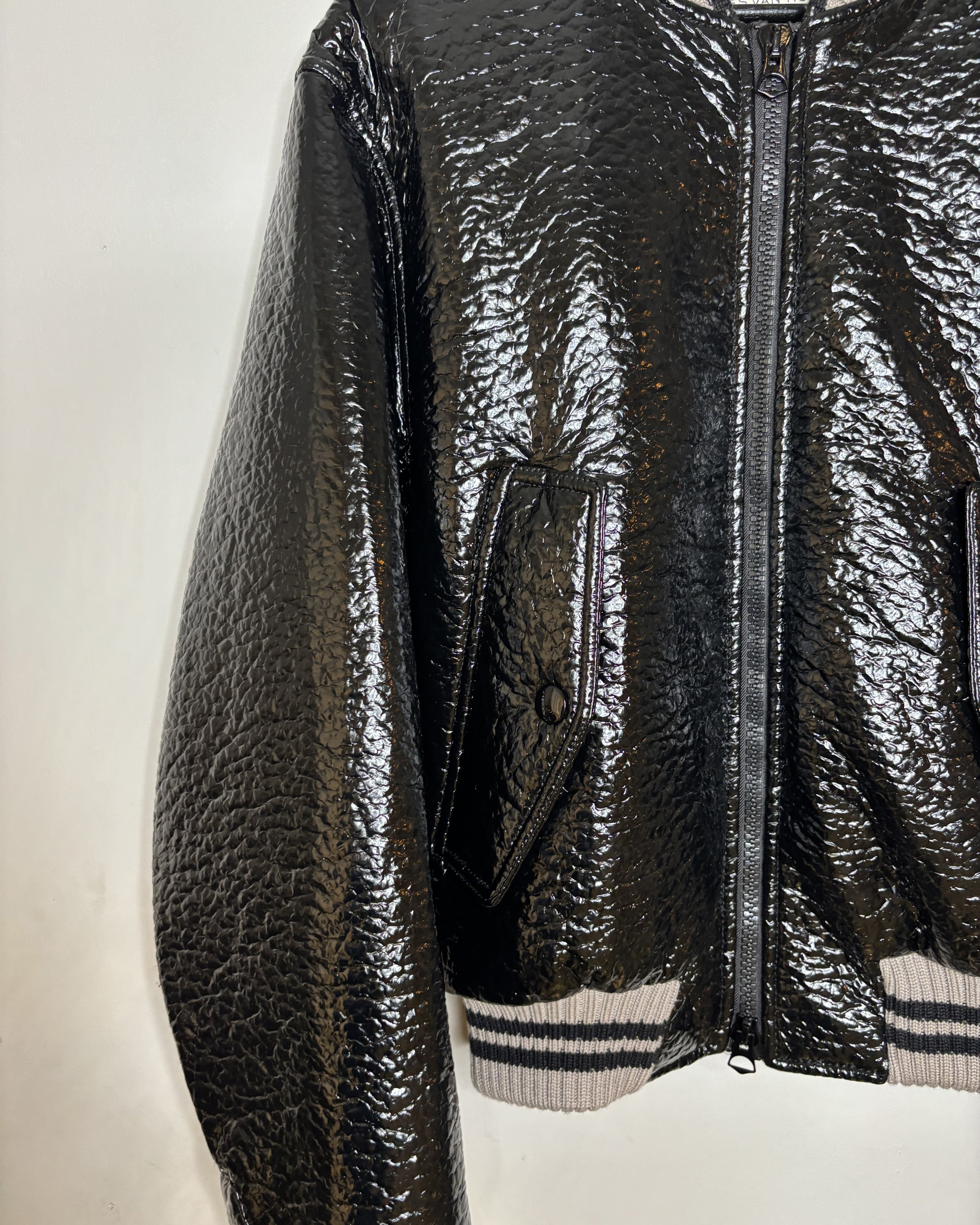 Dries Van Noten F/W 2023 Glossy Back-Zip Bomber
