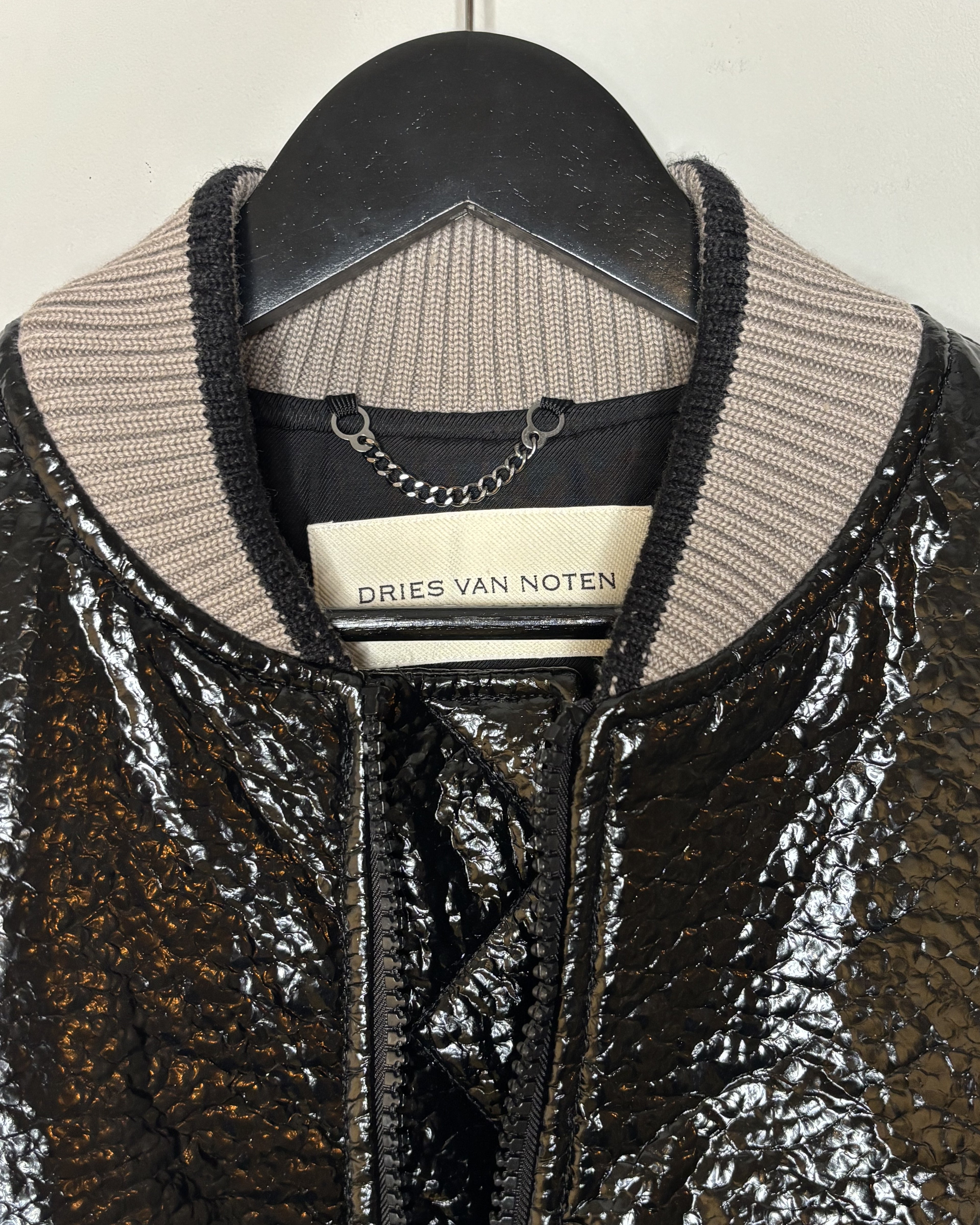 Dries Van Noten F/W 2023 Glossy Back-Zip Bomber