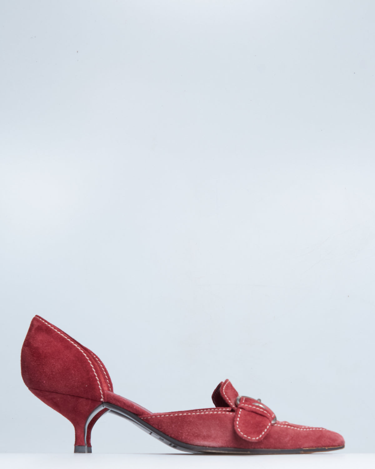 Prada suede d'Orsay kitten heels