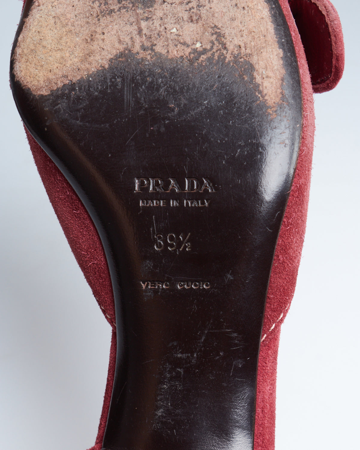 Prada suede d'Orsay kitten heels