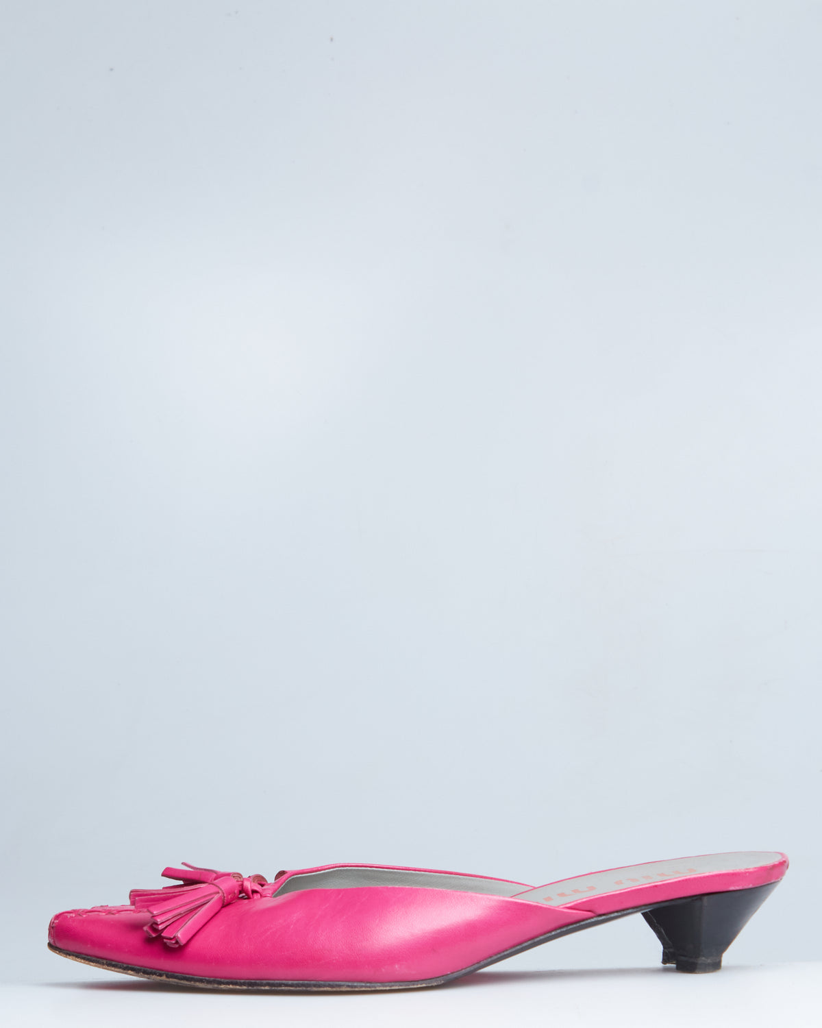 Miu Miu leather tassel mules