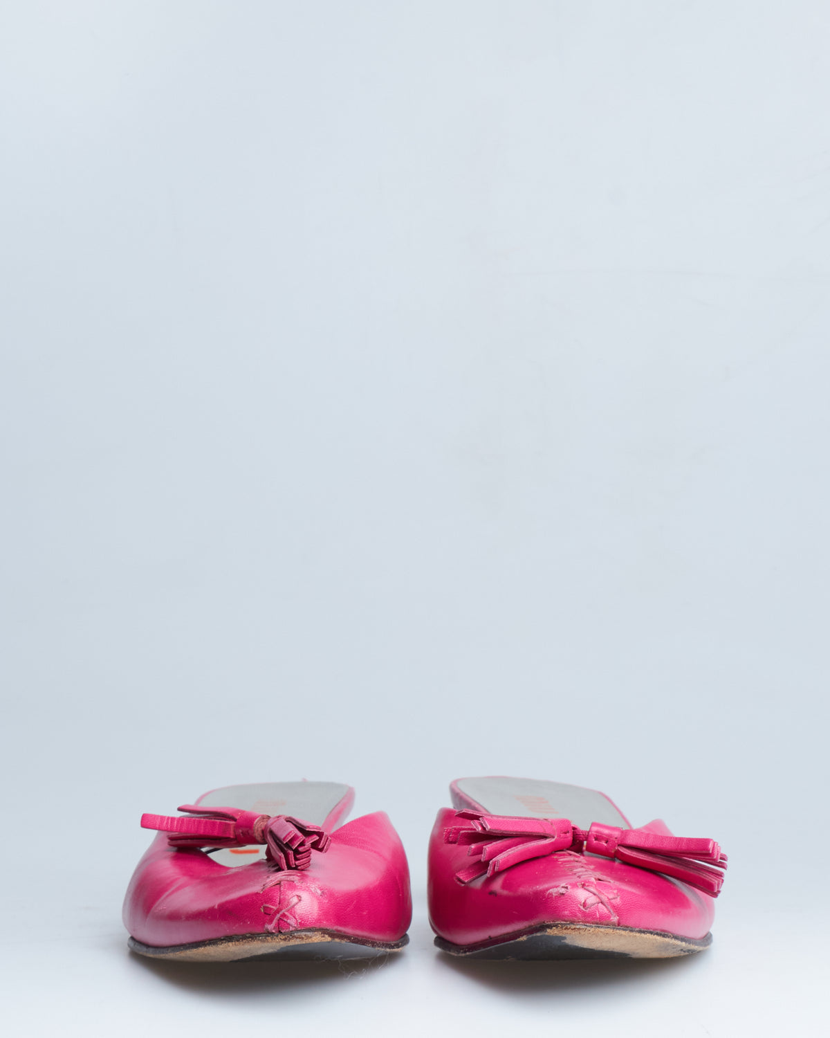 Miu Miu leather tassel mules
