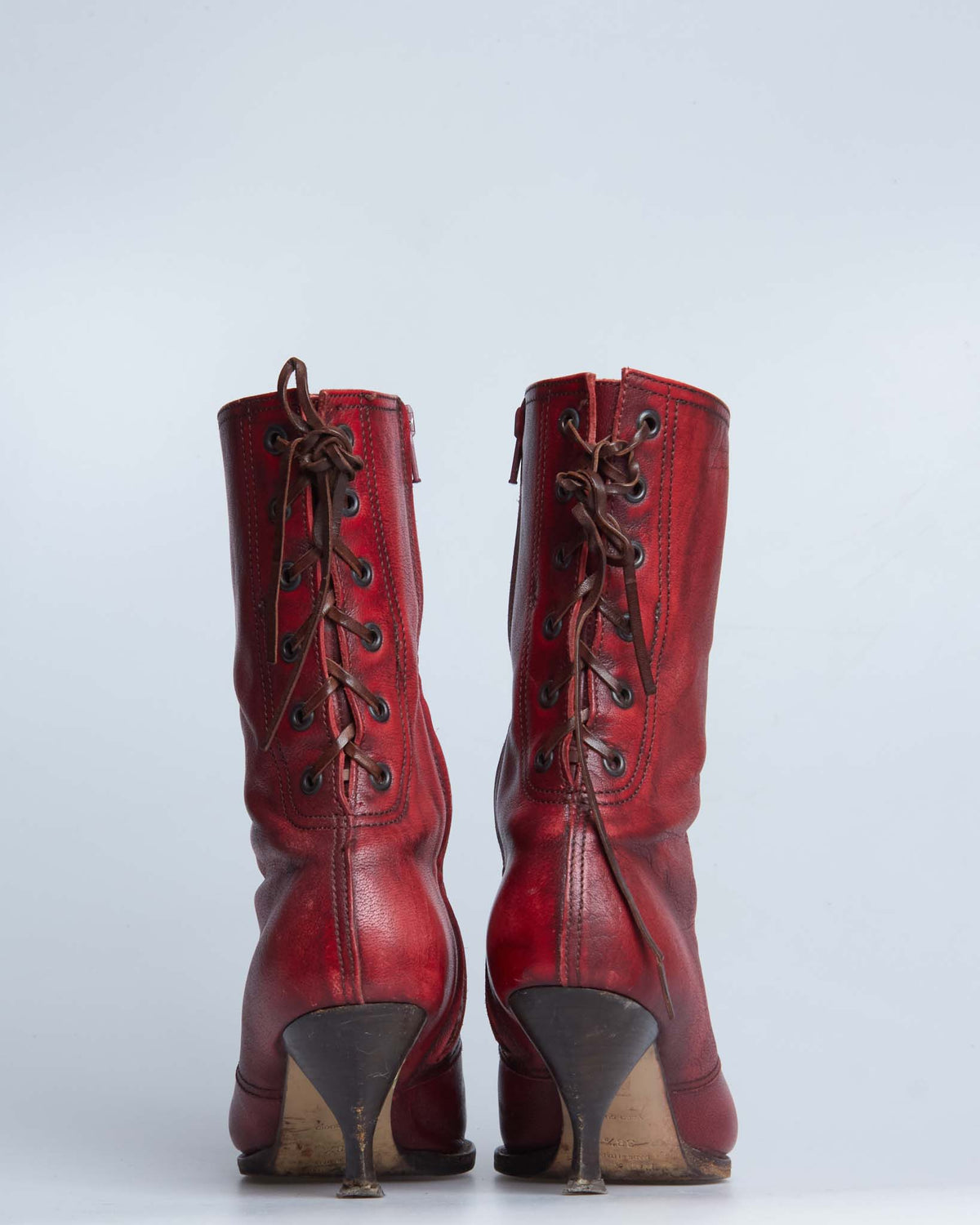 Miu Miu leather drawstring boots