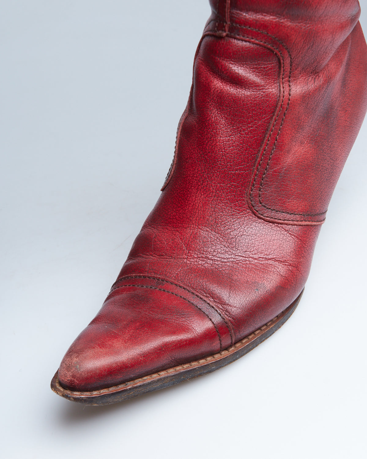 Miu Miu leather drawstring boots