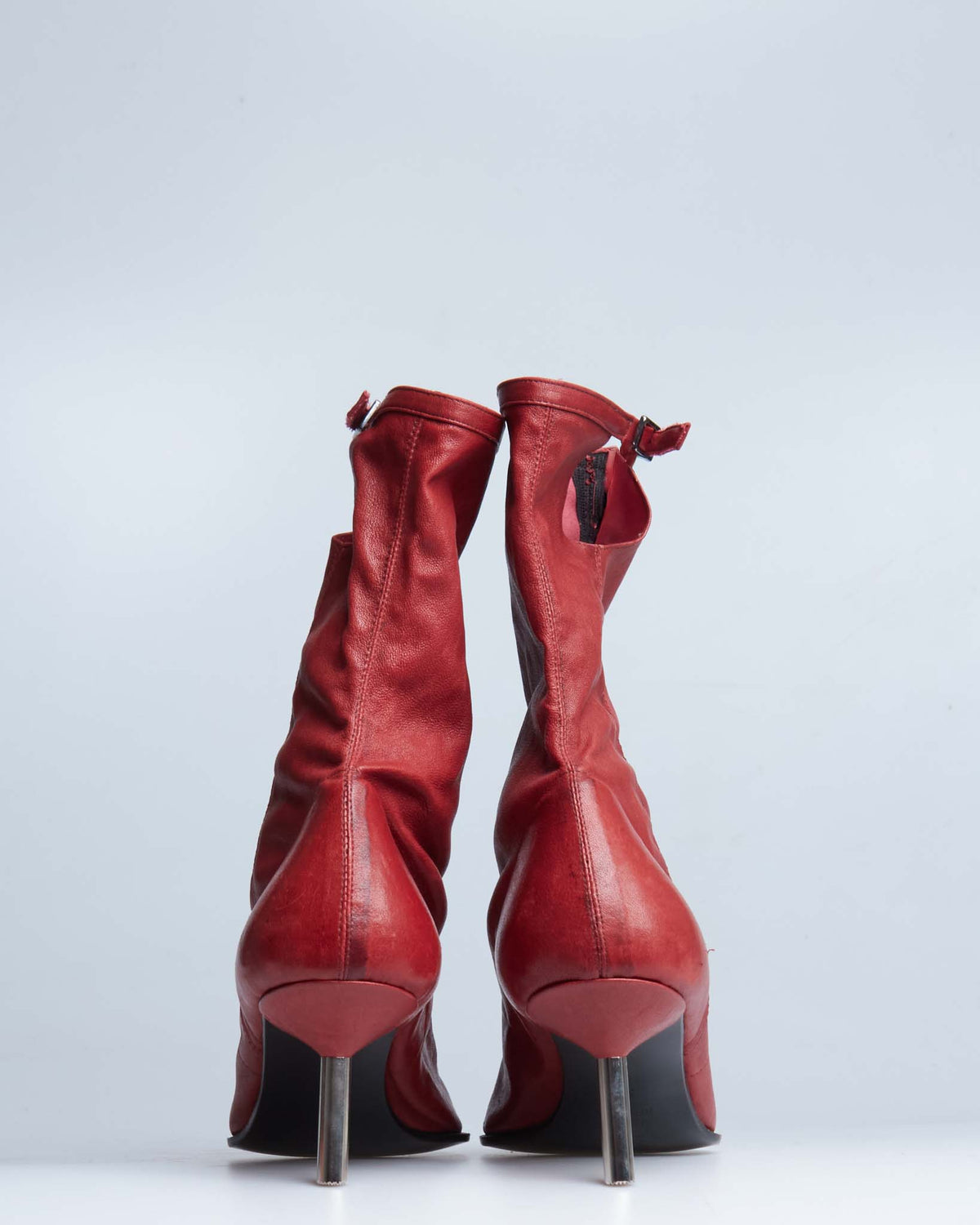 Plein Sud leather healed boots