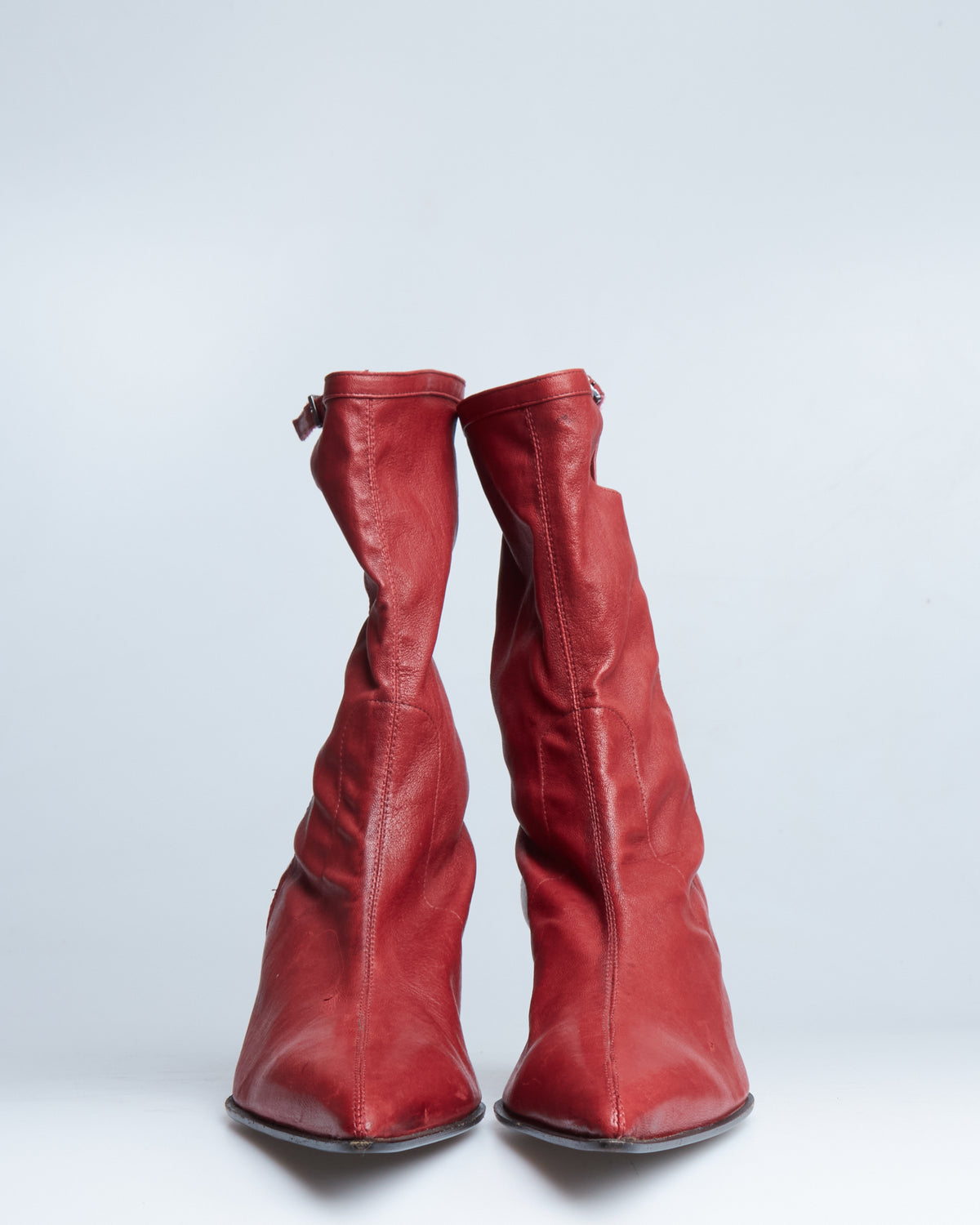Plein Sud leather healed boots