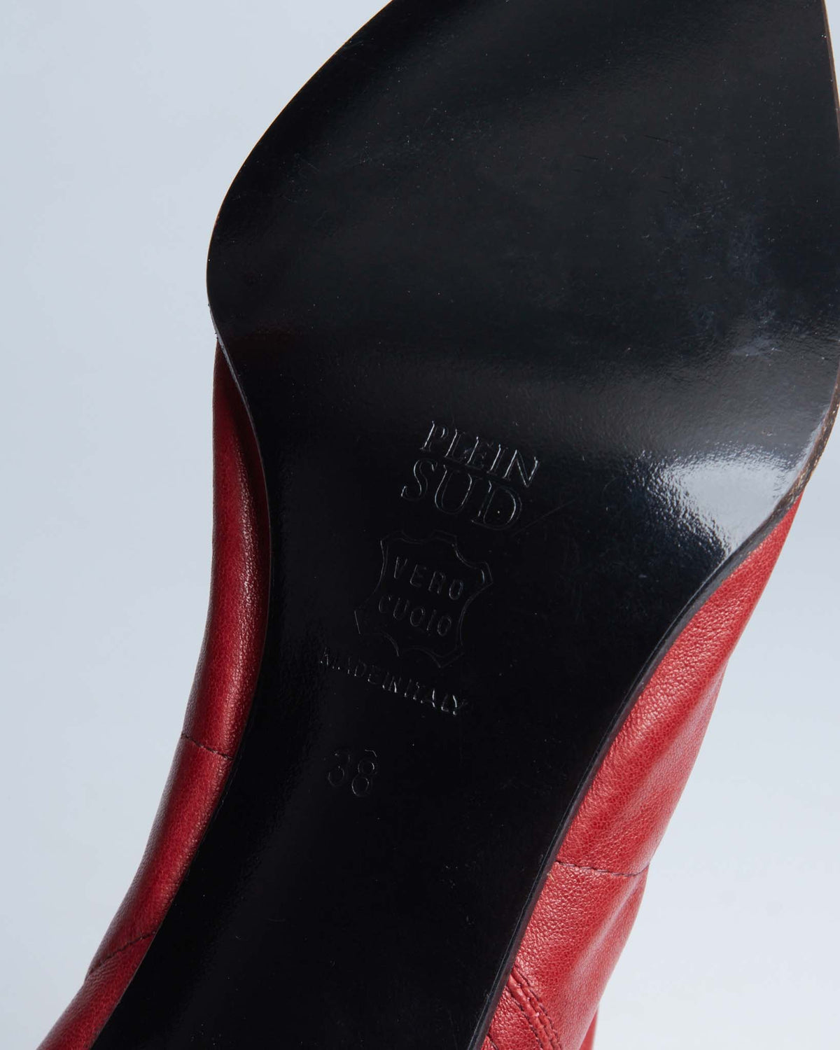 Plein Sud leather healed boots