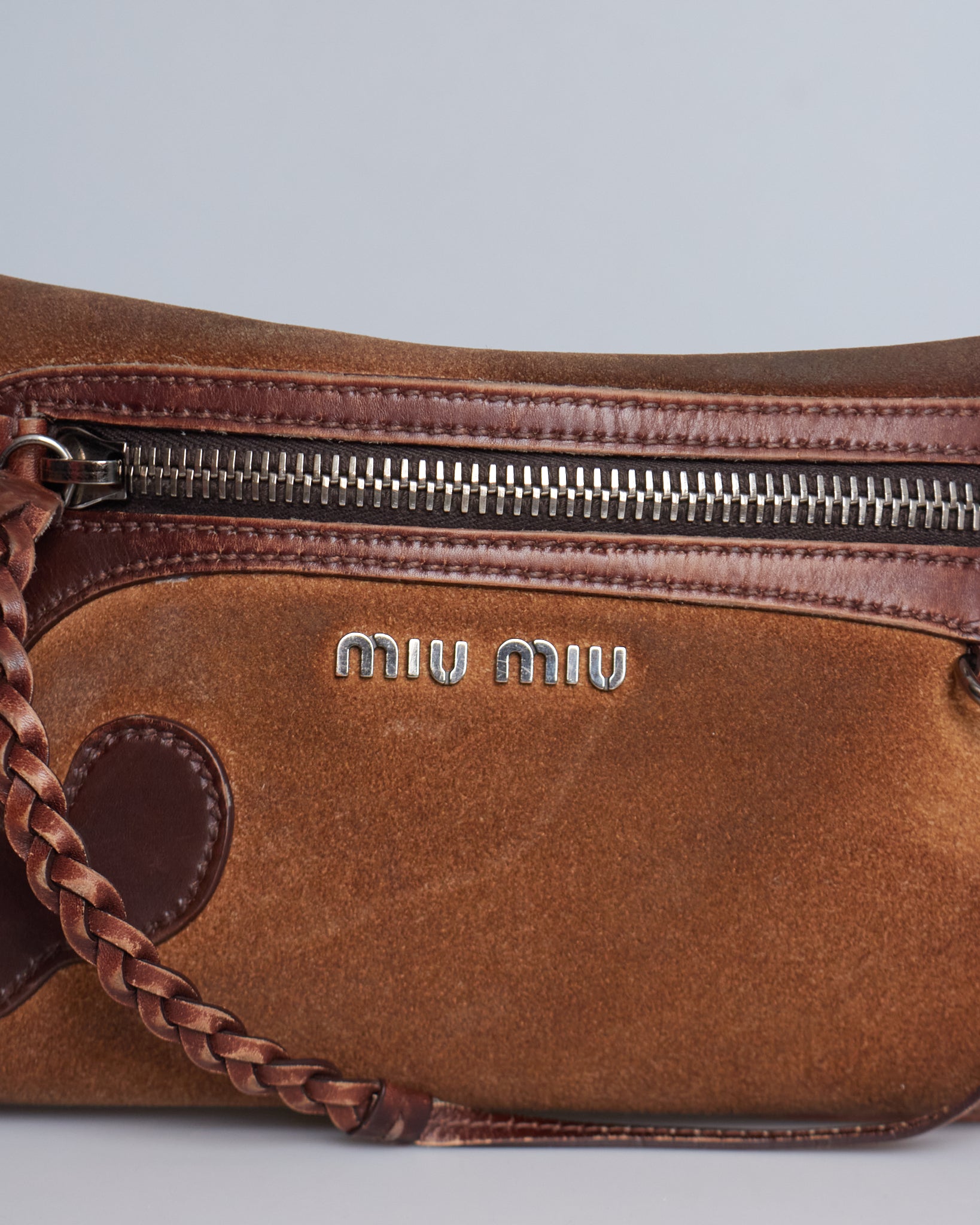 Miu Miu Suede Flower Shoulder Bag