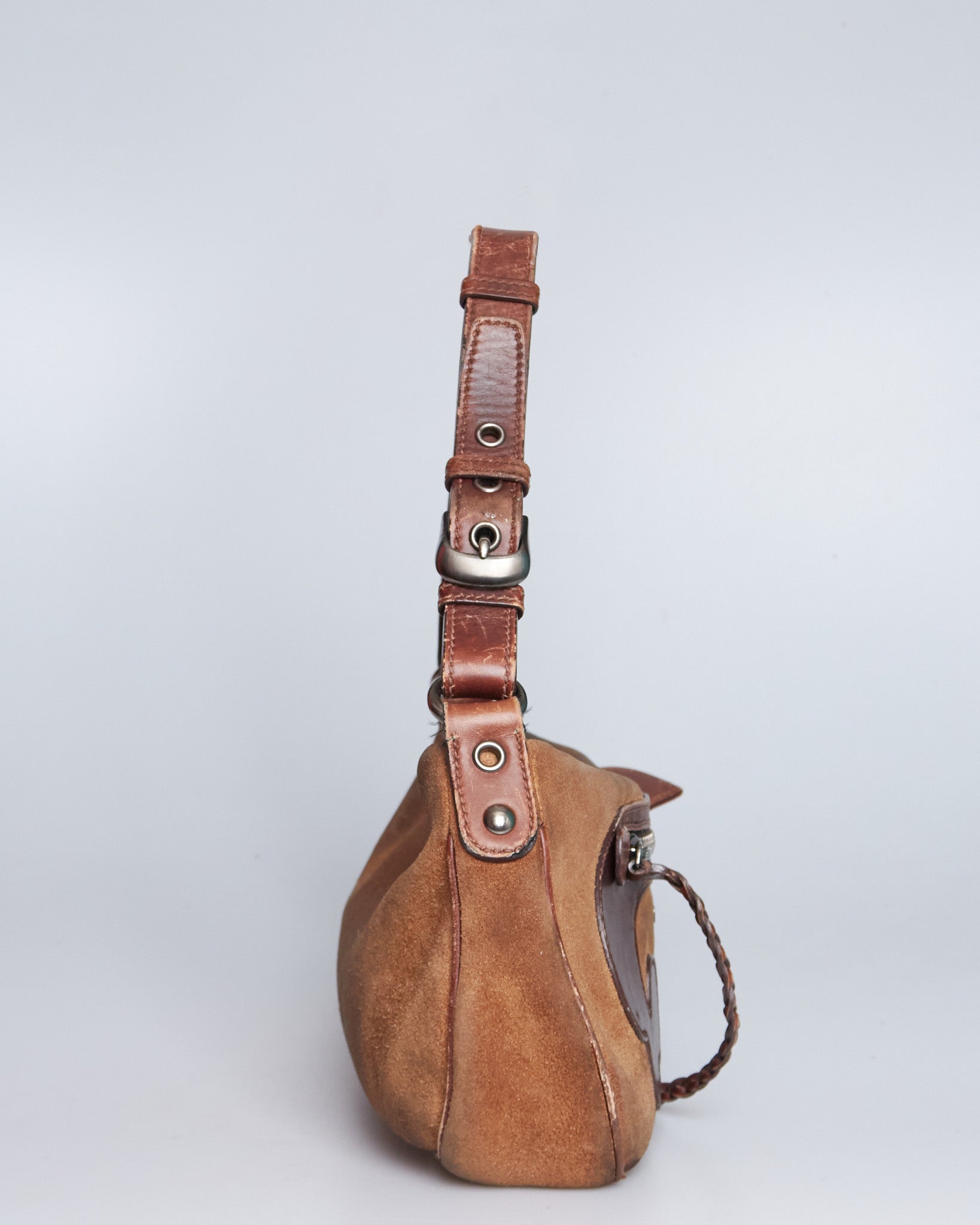 Miu Miu Suede Flower Shoulder Bag