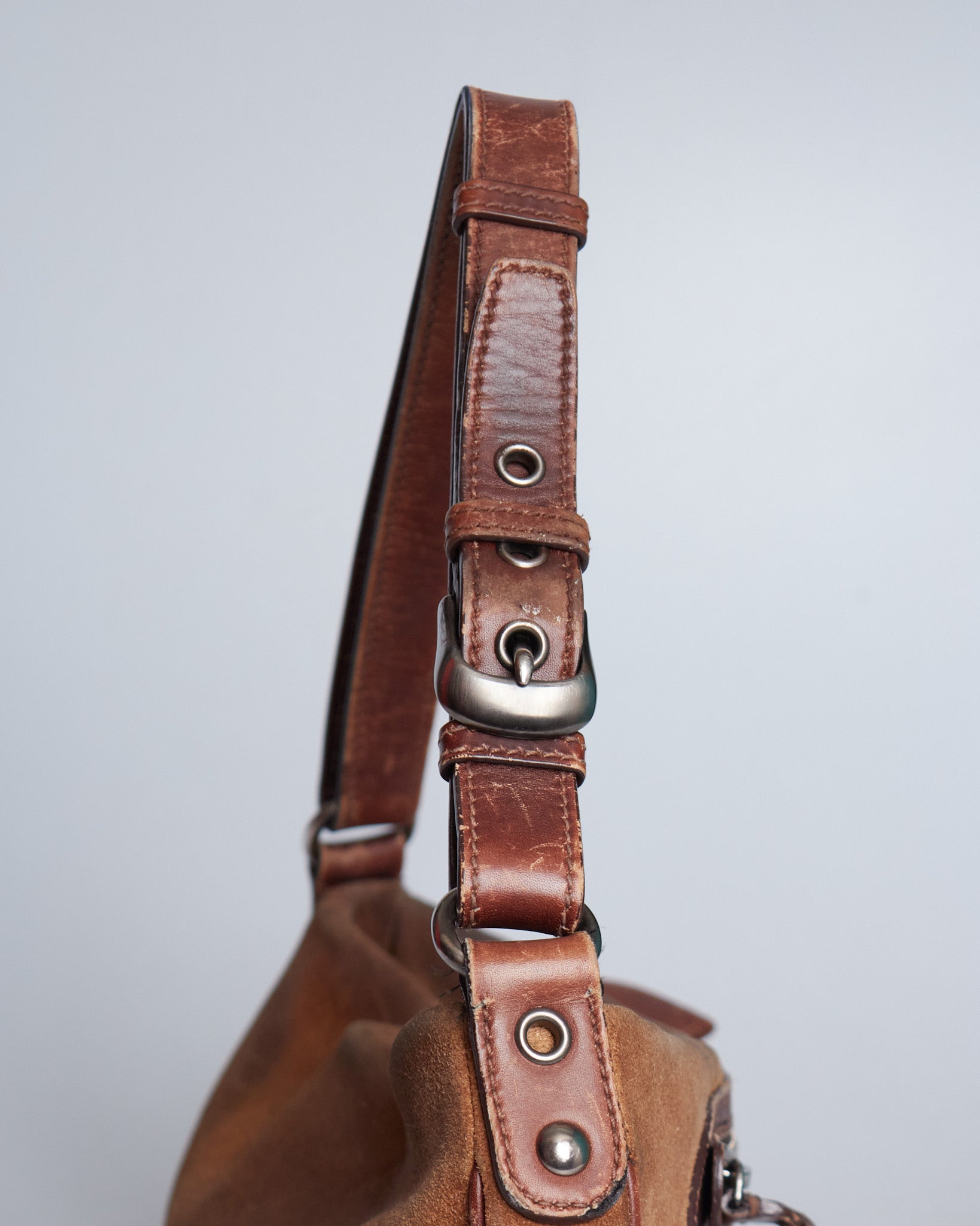 Miu Miu Suede Flower Shoulder Bag