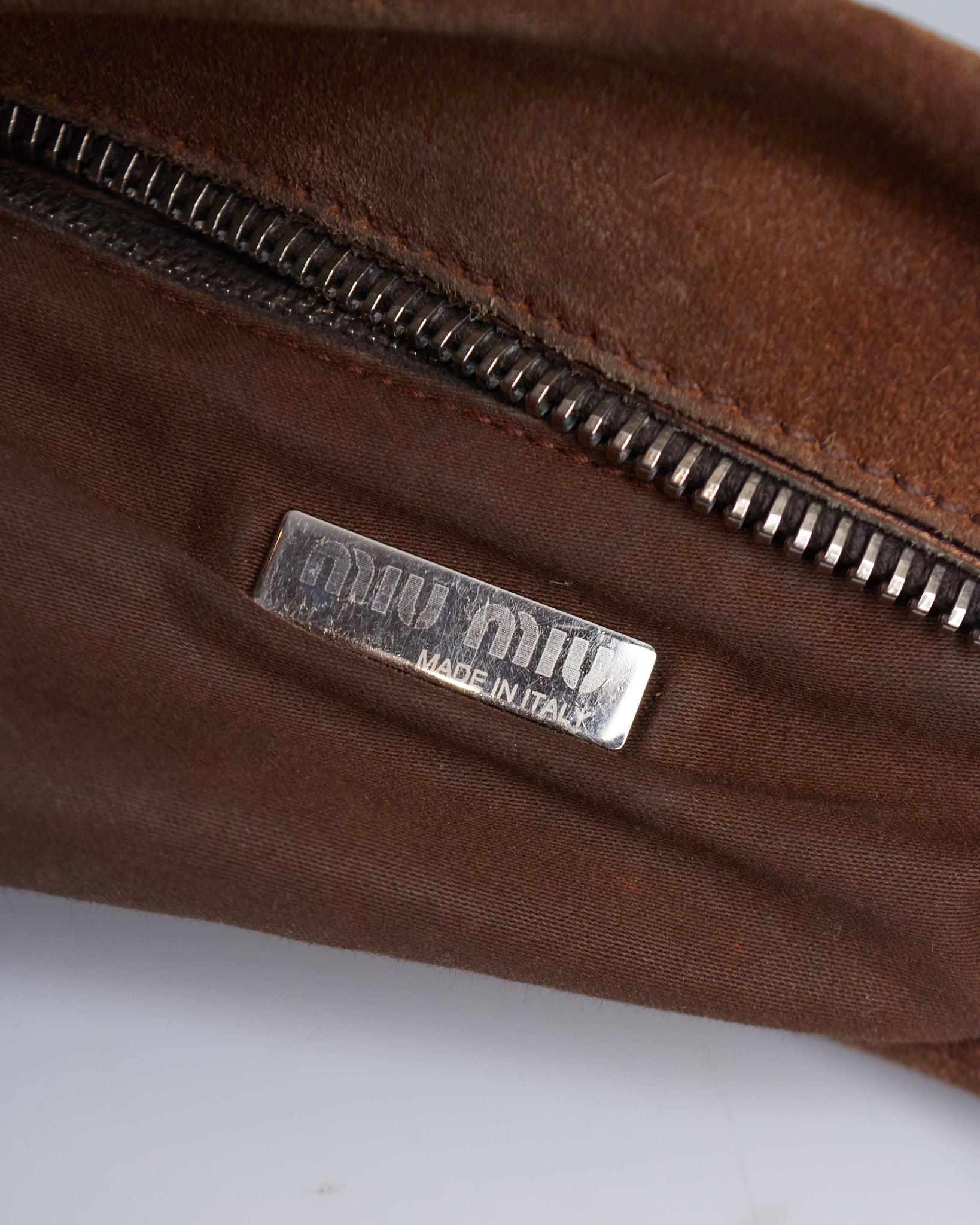 Miu Miu Suede Flower Shoulder Bag