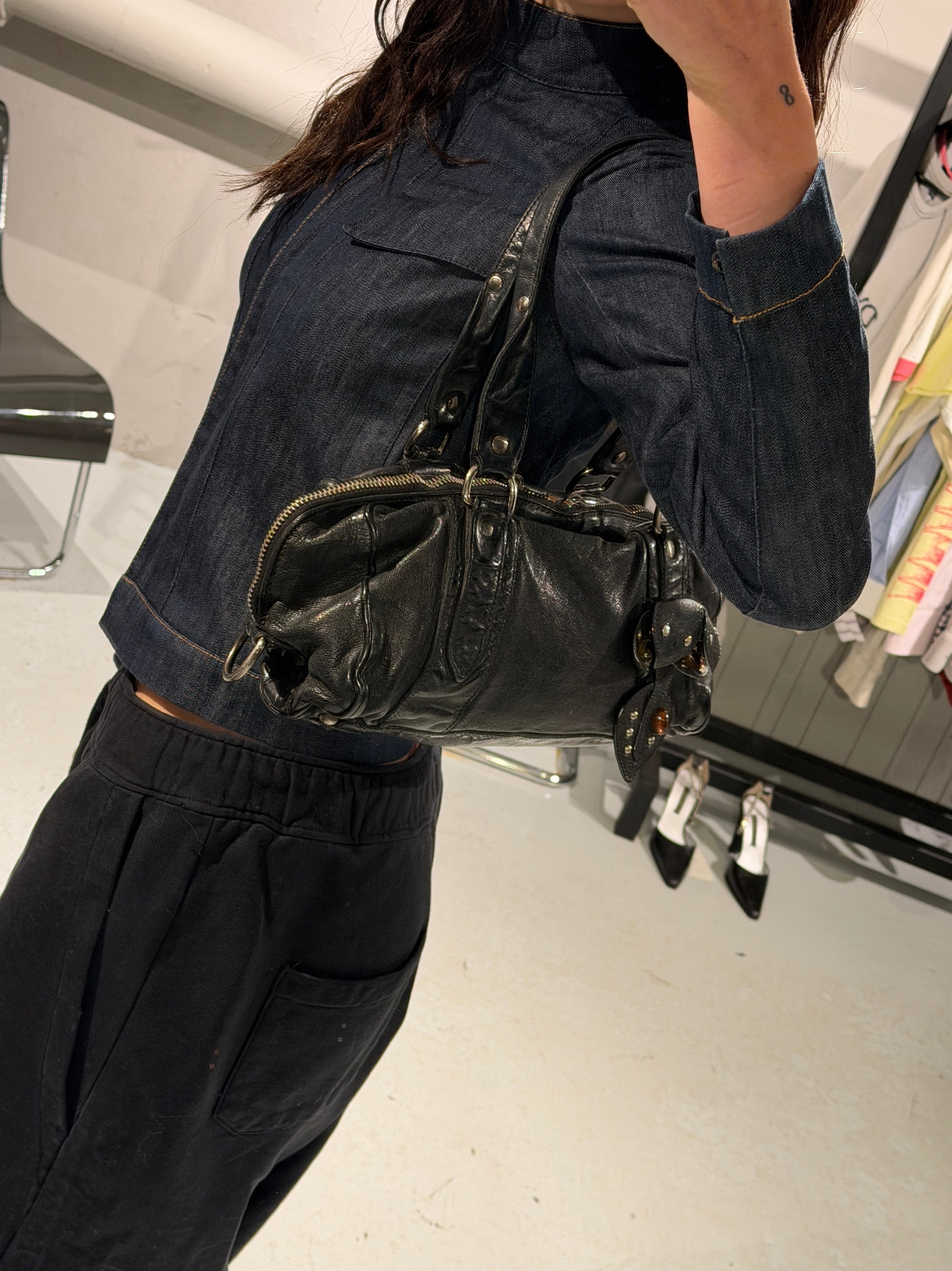 Miu Miu Flower Charm Shoulder Bag