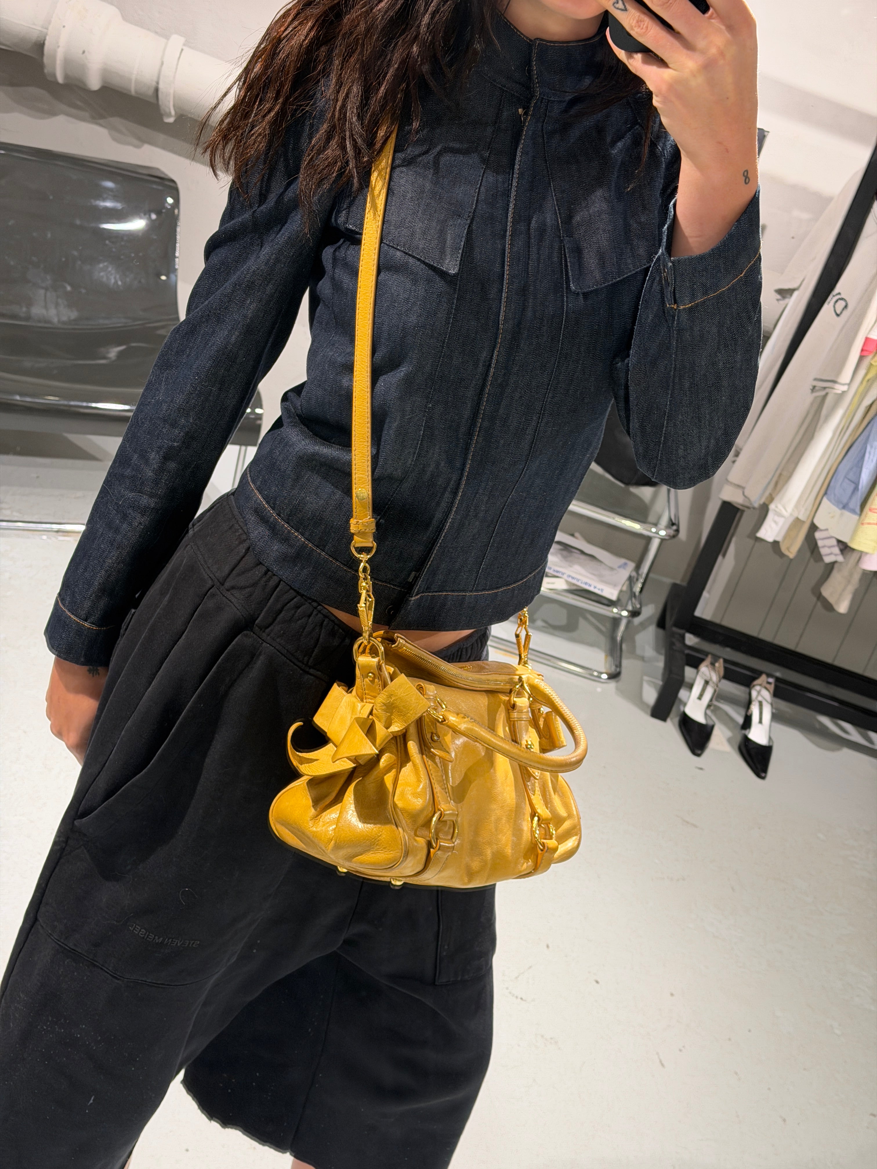 Miu Miu Vitello Lux Bow Mini