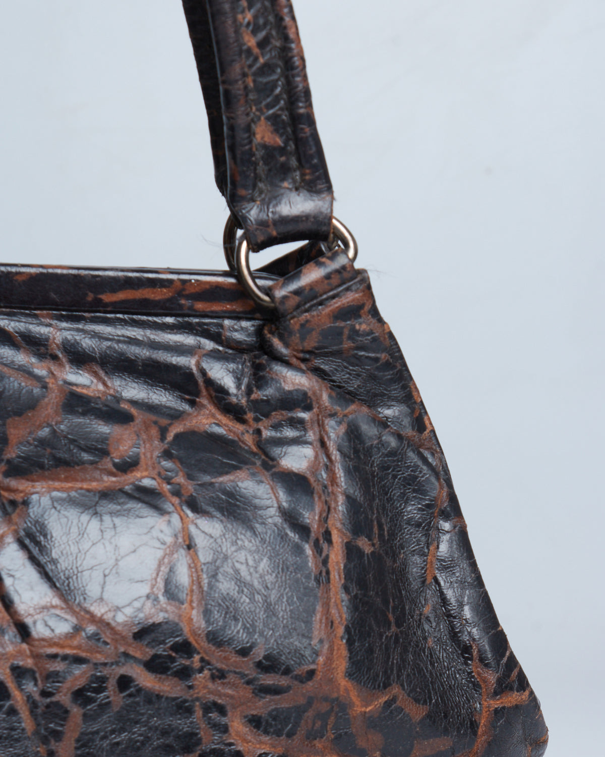 Miu Miu Cracked Leather Clutch Bag