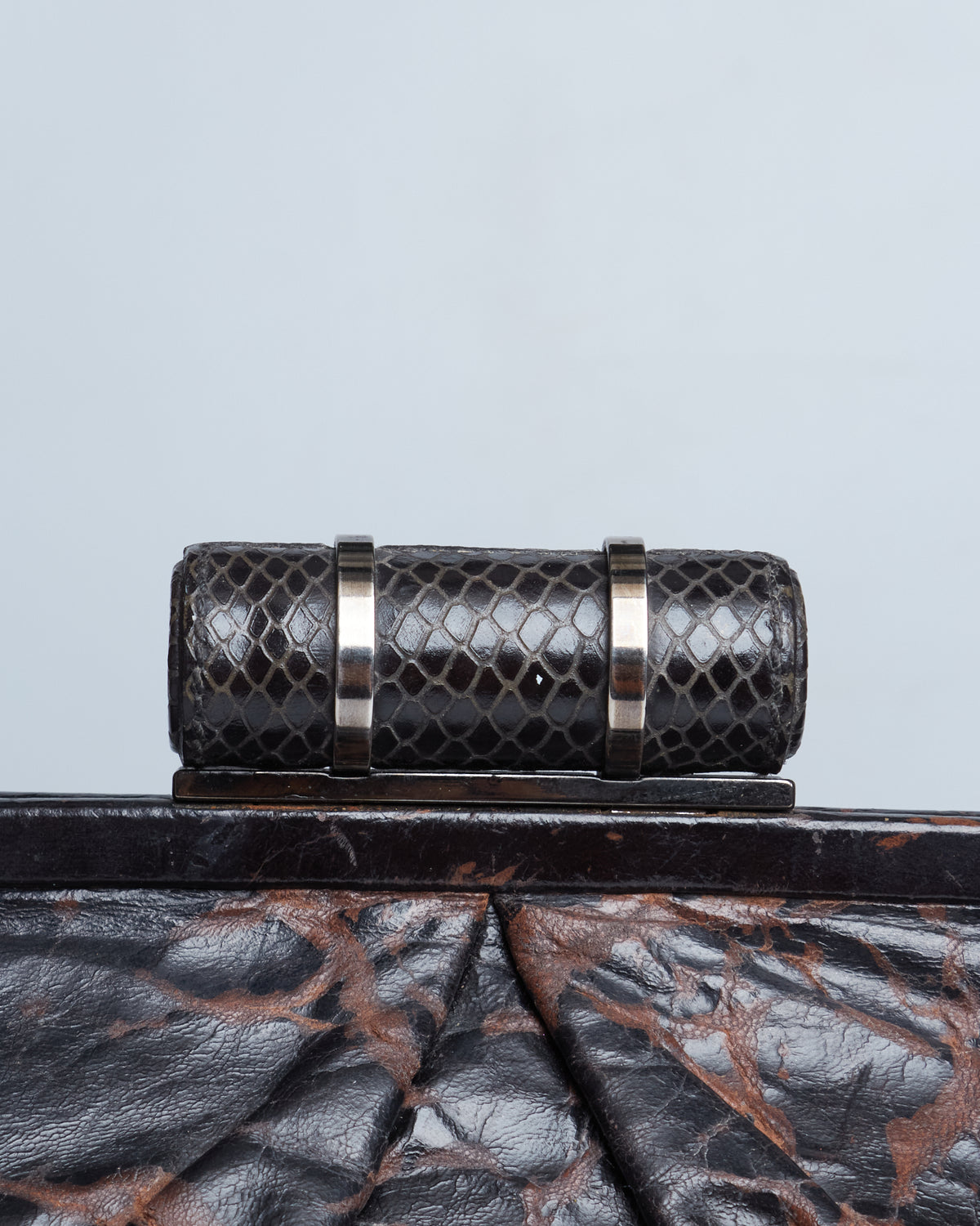 Miu Miu Cracked Leather Clutch Bag
